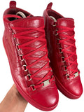 Balenciaga arena high tops - eu 41 / us 9 - red