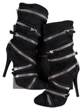 2009 BALMAIN x Giuseppe Zanotti suede zipper boots - eu 38.5 / us 8.5