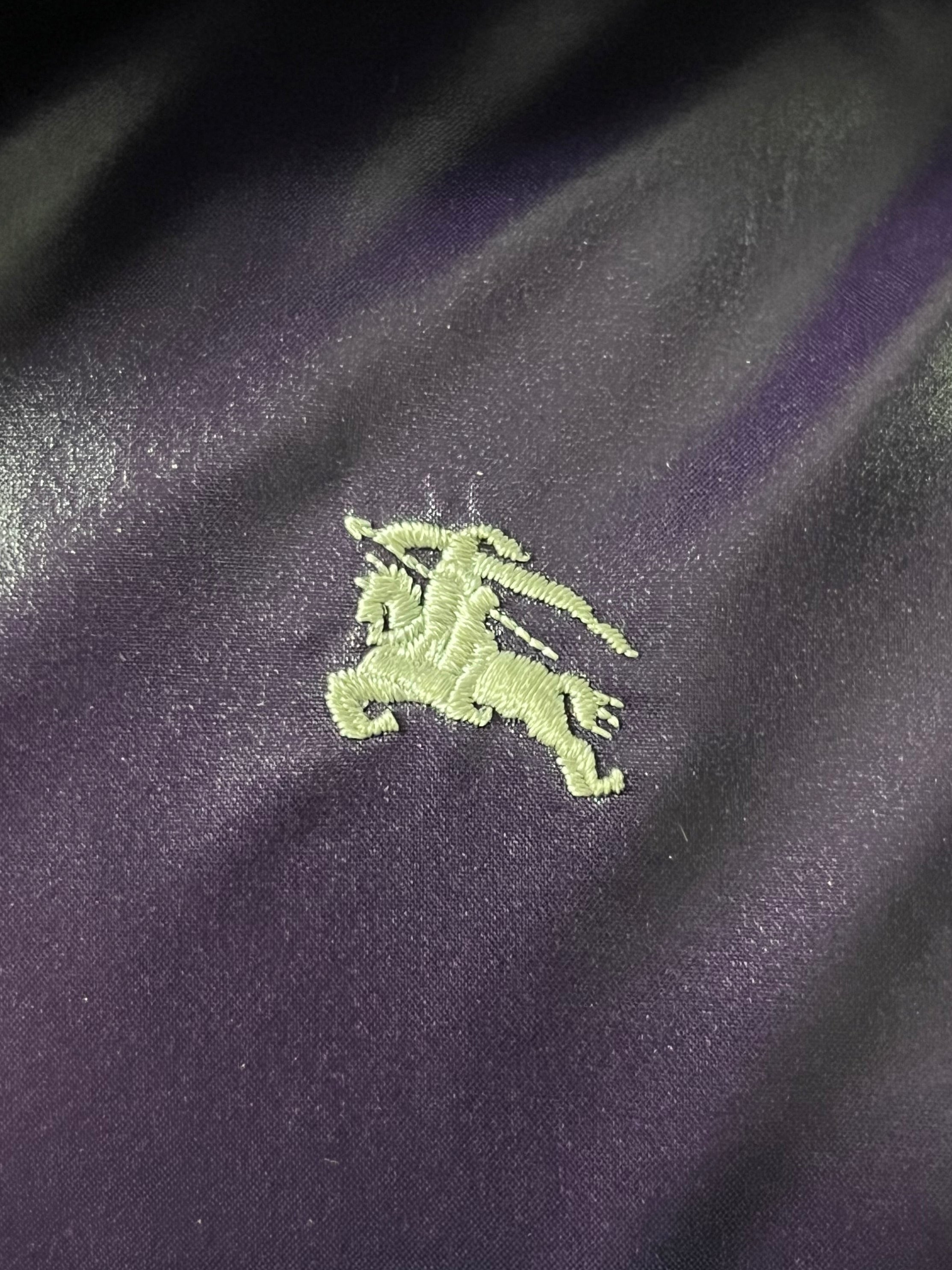 00’s BURBERRY made in Japan real fur down jacket (S/M) - purple