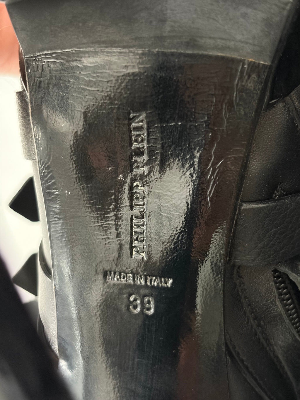 Philipp Plein leather high heel sole boots - eu 39