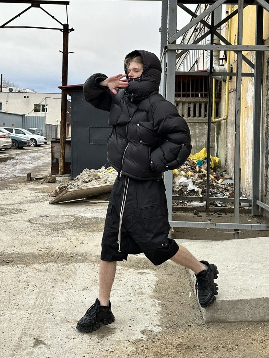 RICK OWENS COTTON CARGO SHORTS - size 44 - black