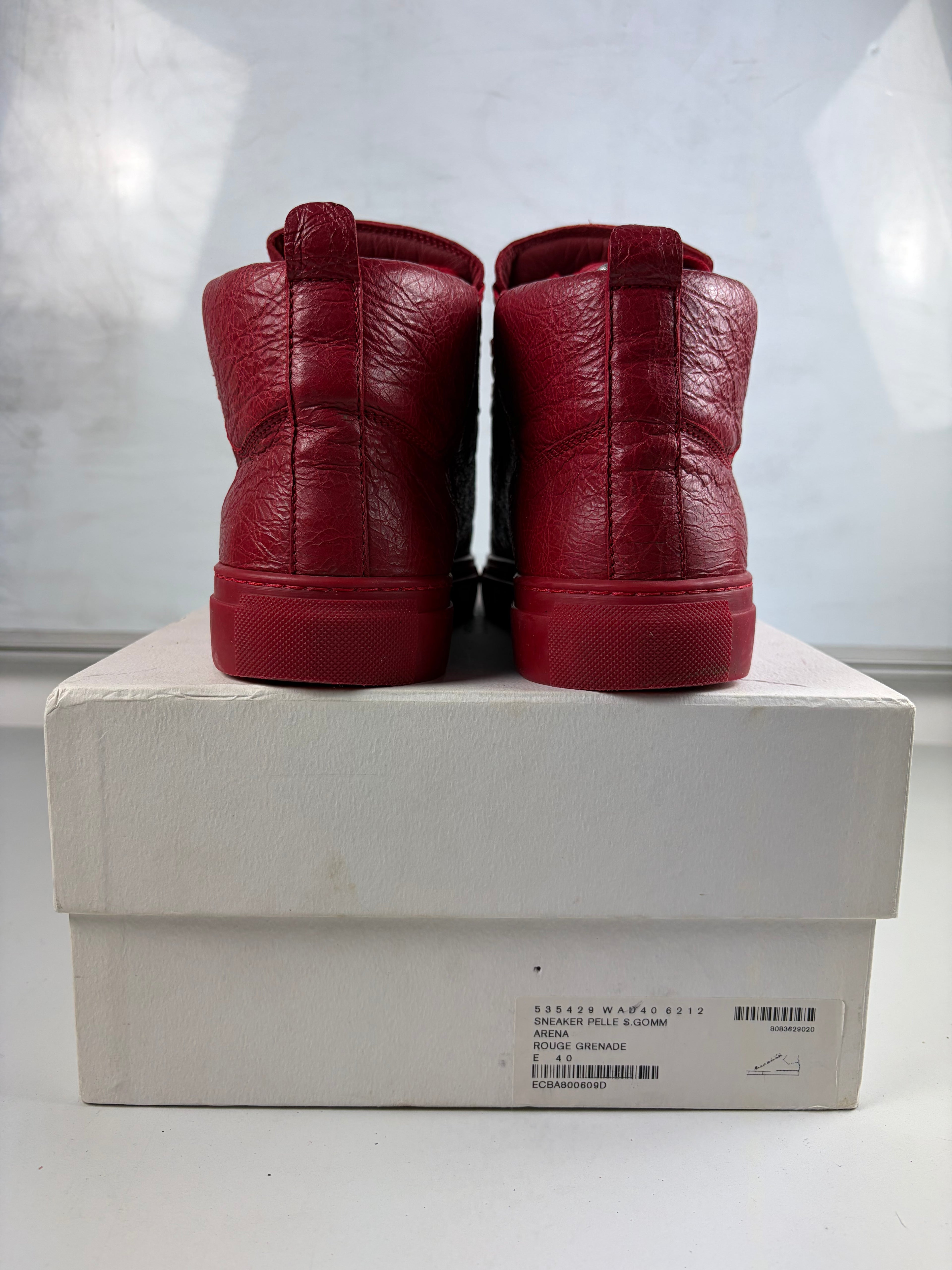 Balenciaga arena high tops - eu 40 / us 7 - red