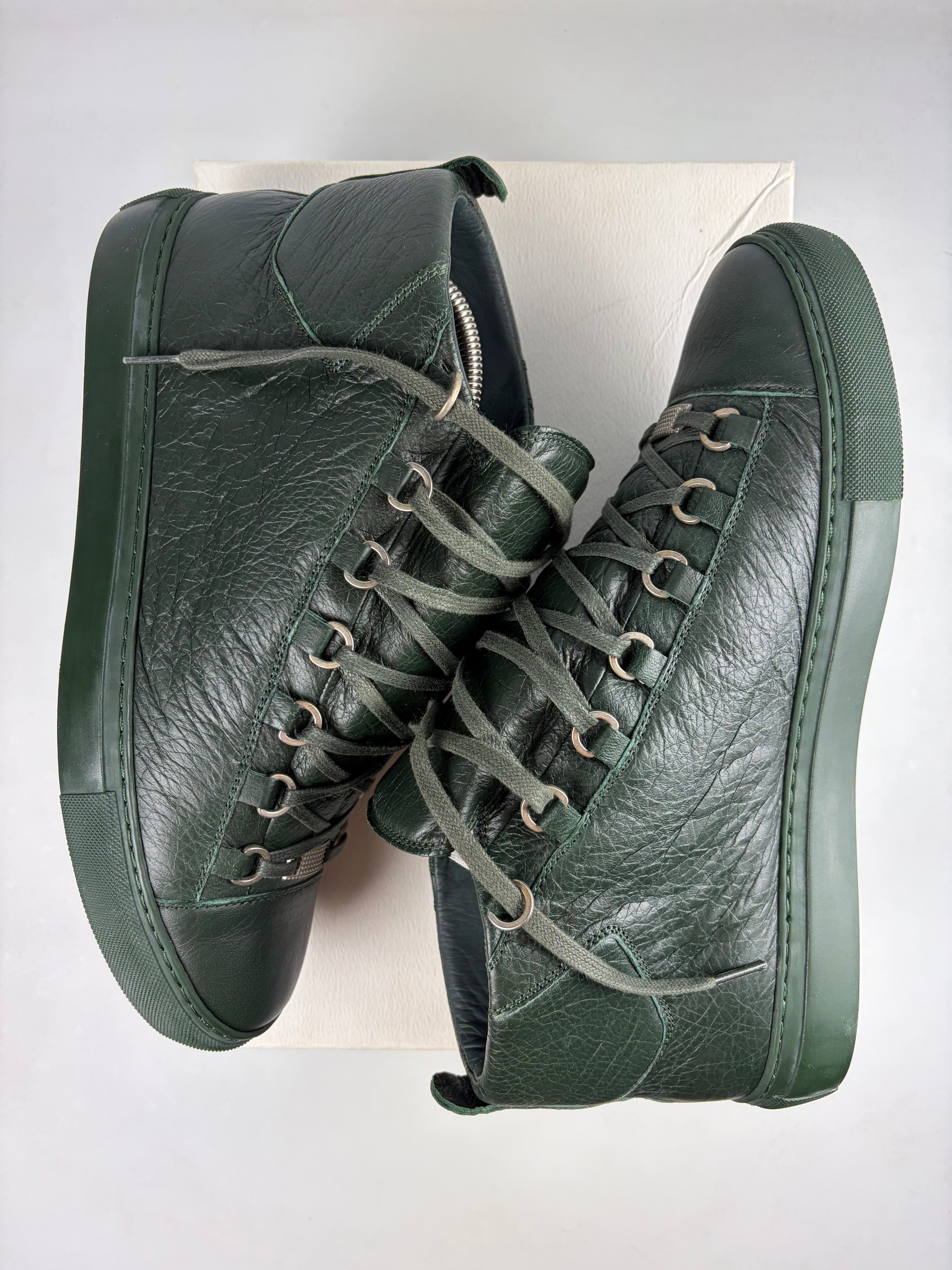 Balenciaga arena high tops - eu 43 / us 10 - dark green