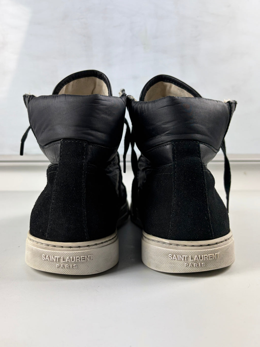 Saint Laurent ‘Smoking Forever’ high tops - eu 43 / us 10 - black
