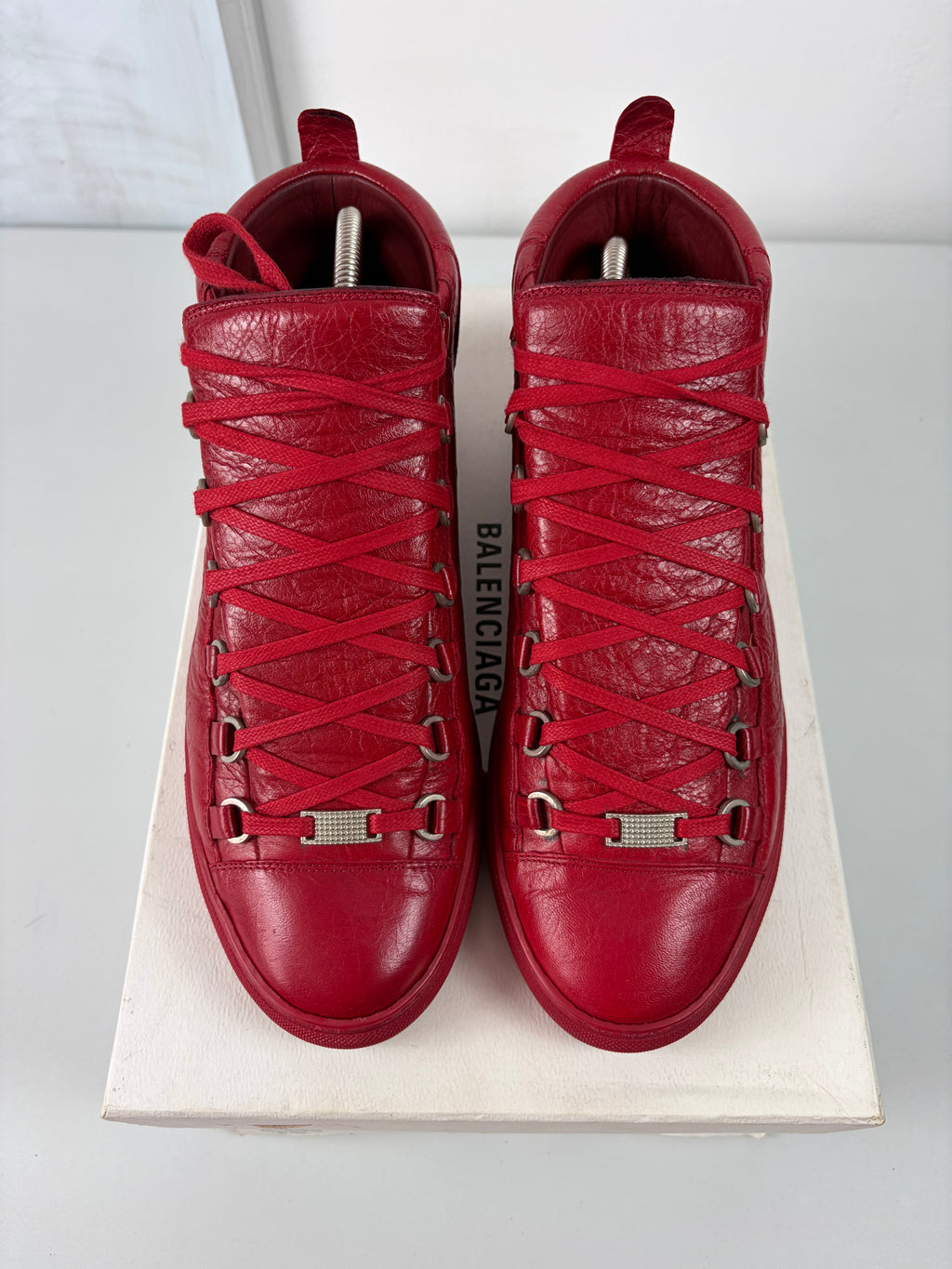 Balenciaga arena high tops - eu 41 / us 9 - red