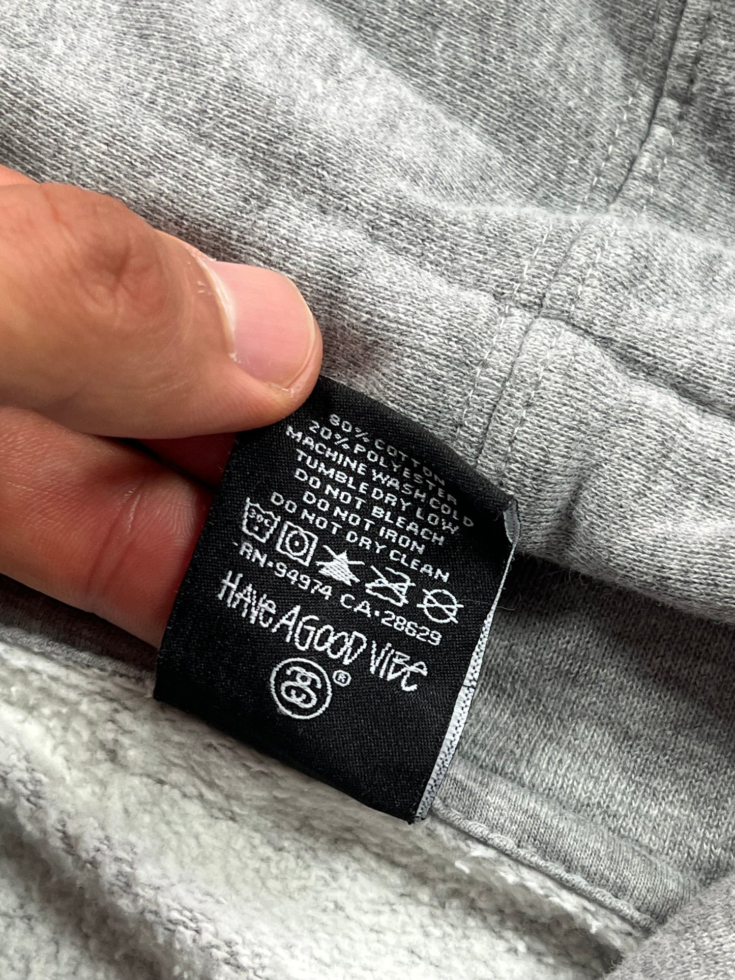 STUSSY ZIP UP HOODIE (M)
