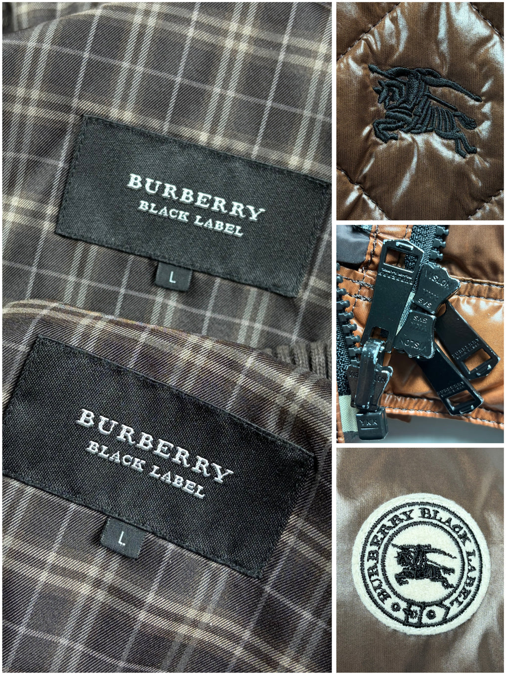 00’s BURBERRY Black Label 2 in 1 real fur down jacket (M/L) - brown