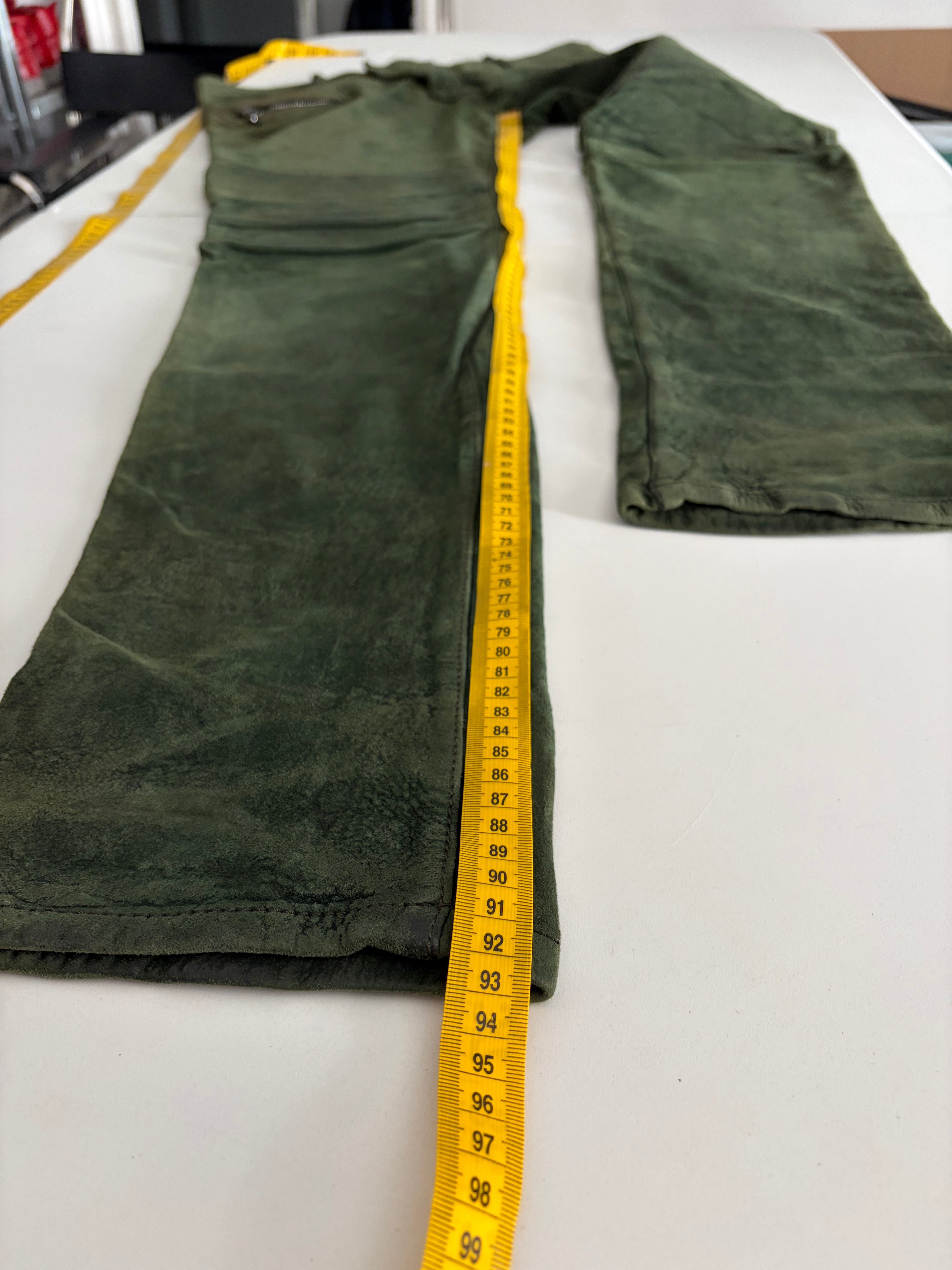 2012 BALMAIN lambskin leather suede biker pants - 33 - fits bigger
