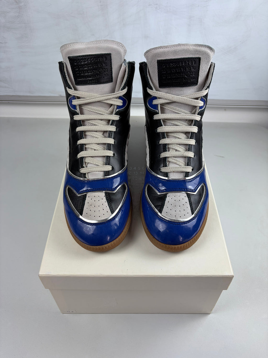 2012 Maison Margiela patent leather high tops - eu 41 / us 8