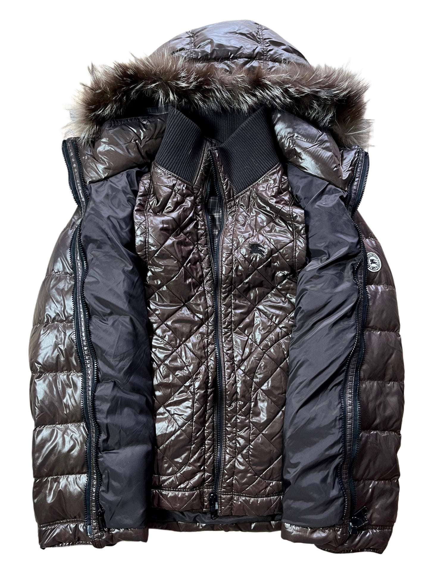 00’s BURBERRY made in Japan 2 in 1 down jacket (M/L) - brown