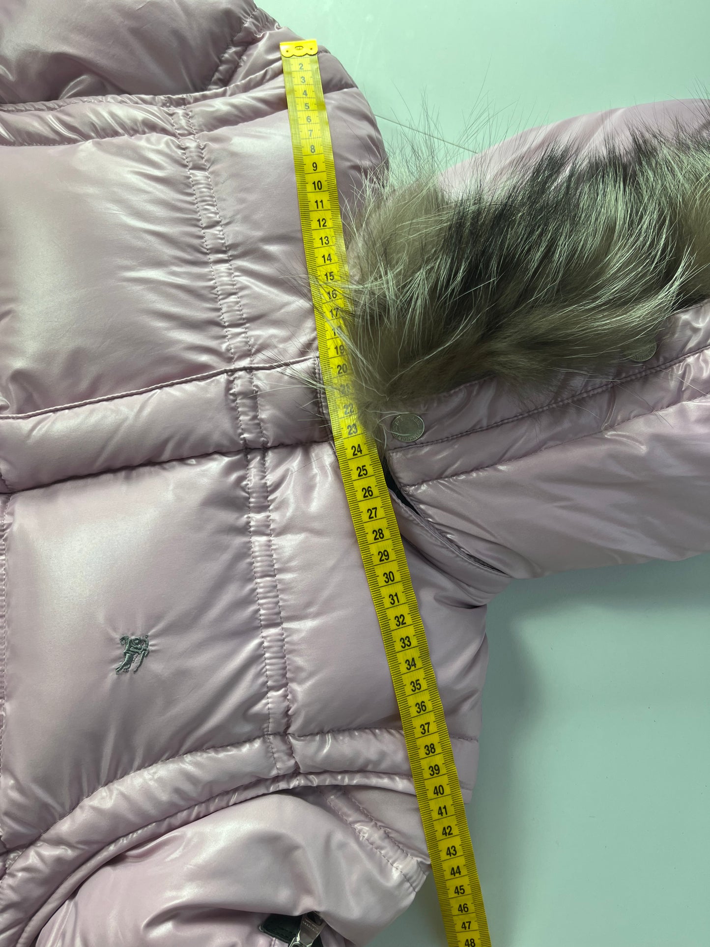 00’s BURBERRY made in Japan real fur down jacket (S/M) - pink