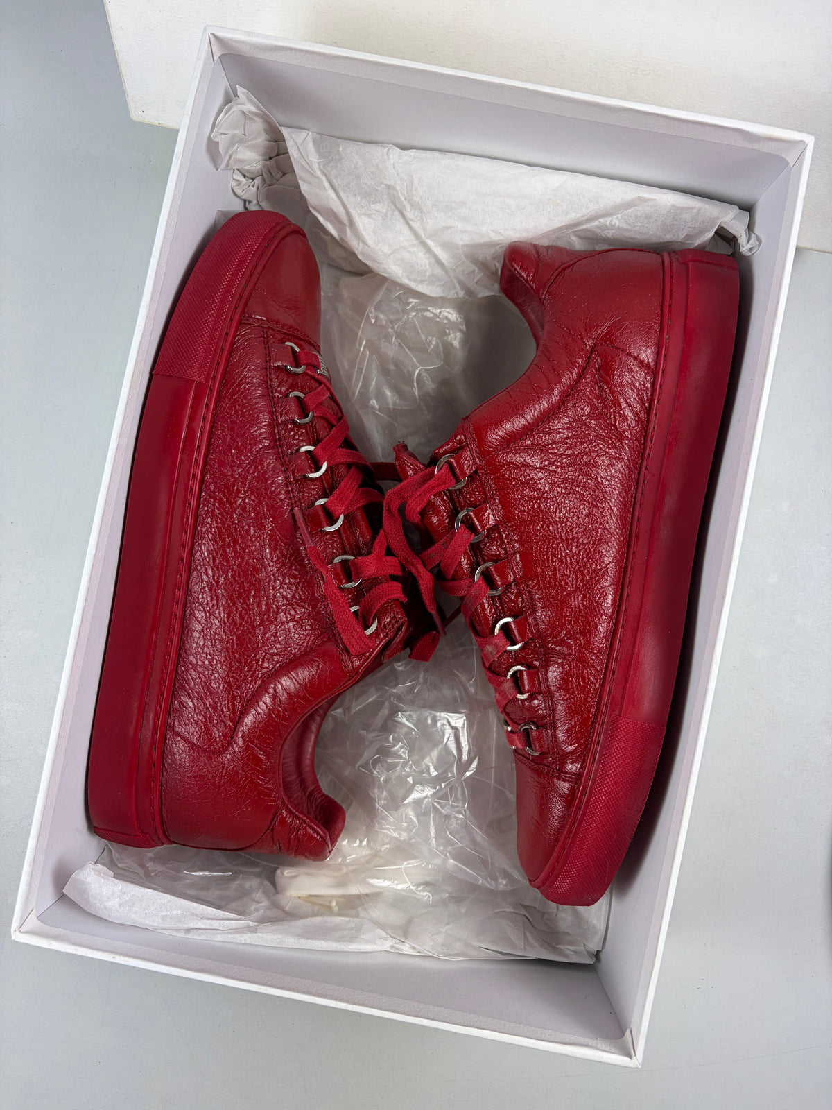 Balenciaga arena low - eu 42 / us 9 / uk 8 - red