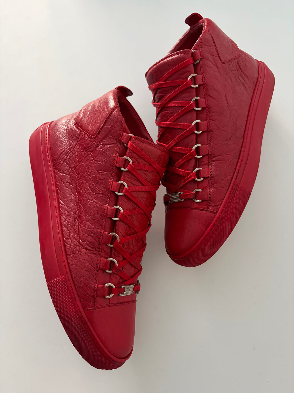 Balenciaga arena high tops - eu 42 - red