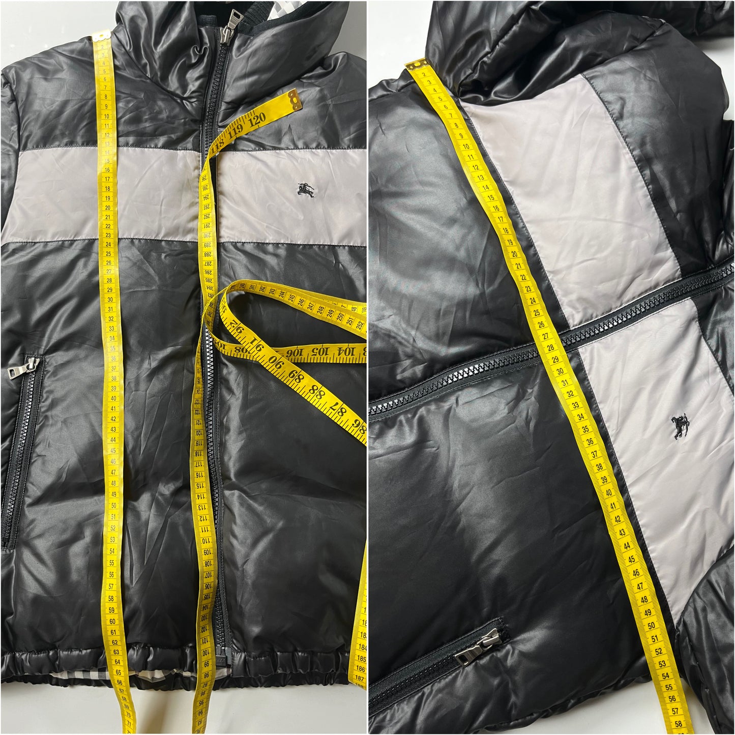 00’s BURBERRY made in Japan down jacket (M/L) - gray/black