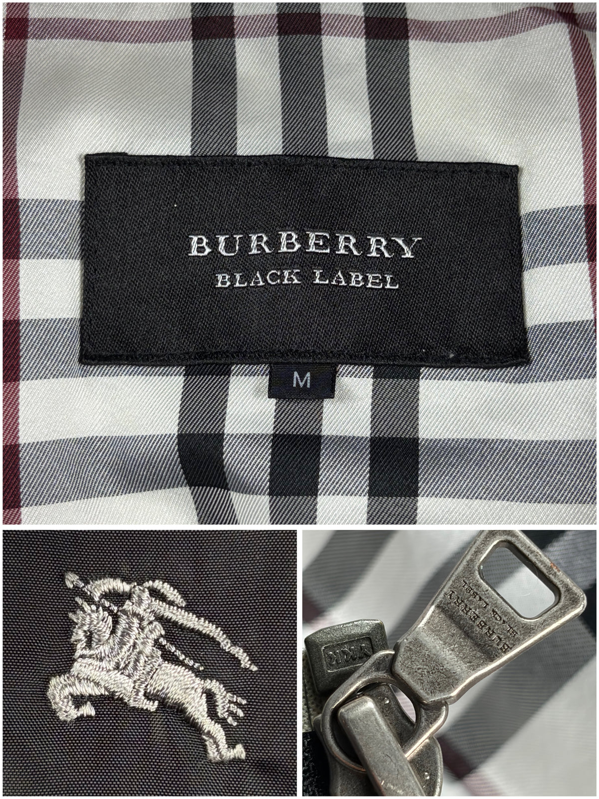 00’s BURBERRY Black Label real fur down jacket (S/M) - black