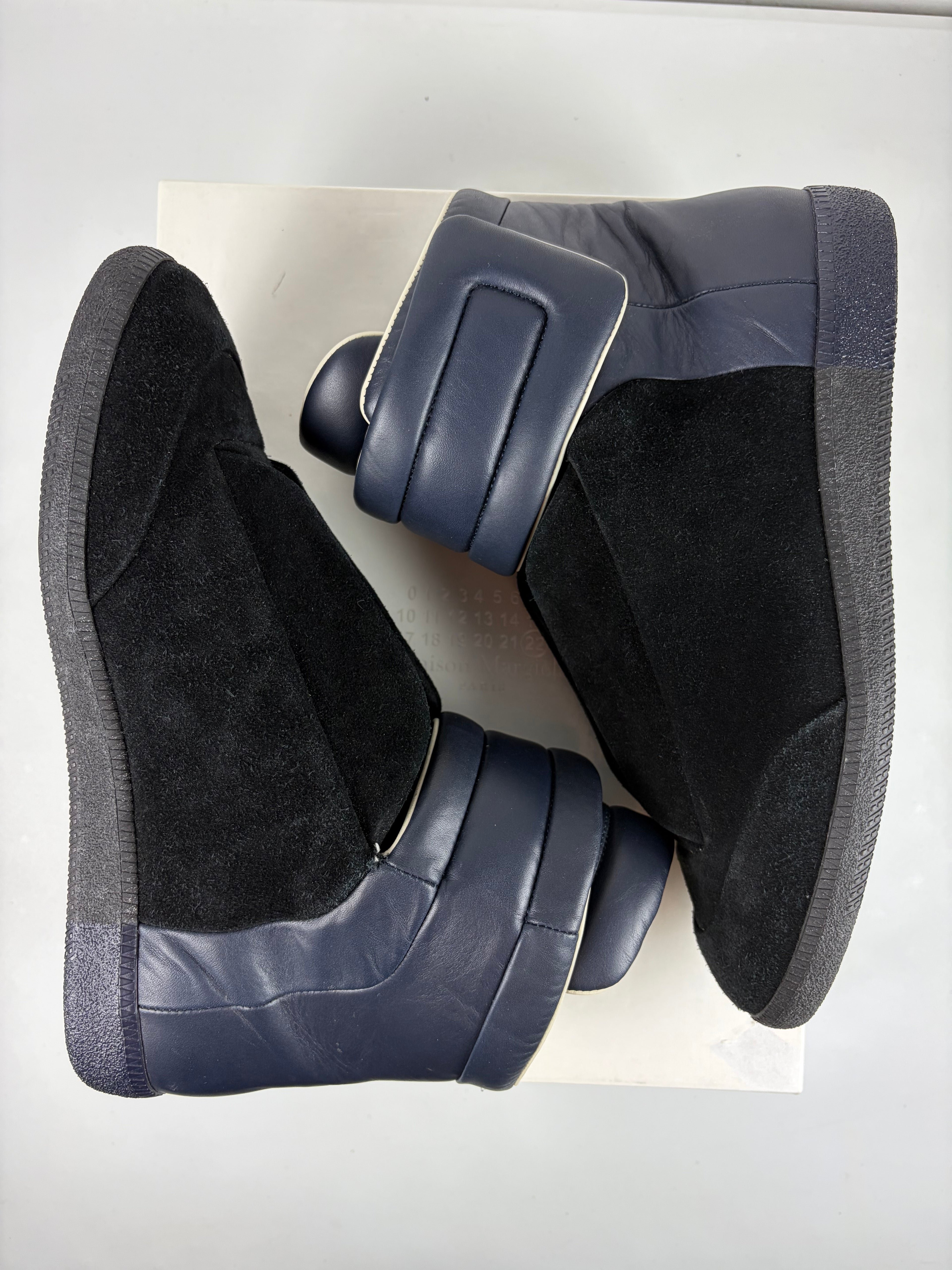 2016 Maison Margiela Future suede & leather - eu 44 / us 11 - blue & black