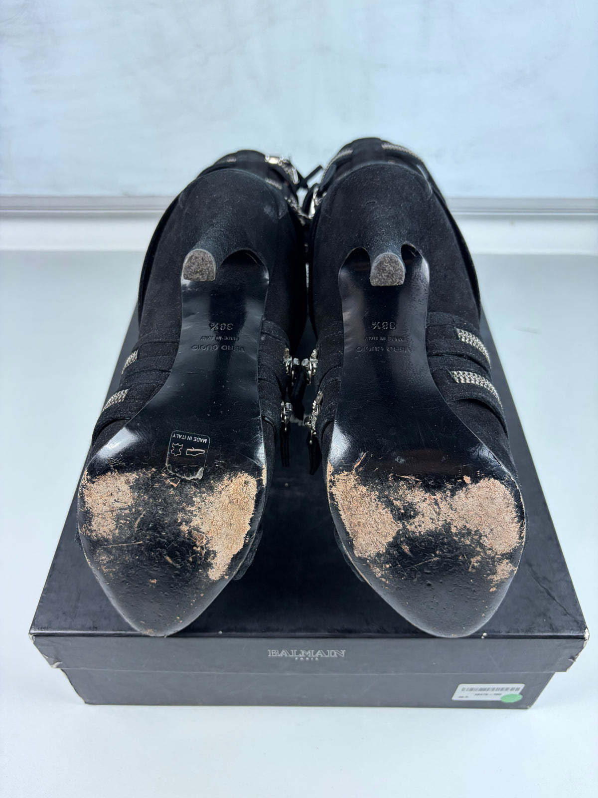 2009 BALMAIN x Giuseppe Zanotti suede zipper boots - eu 38.5 / us 8.5