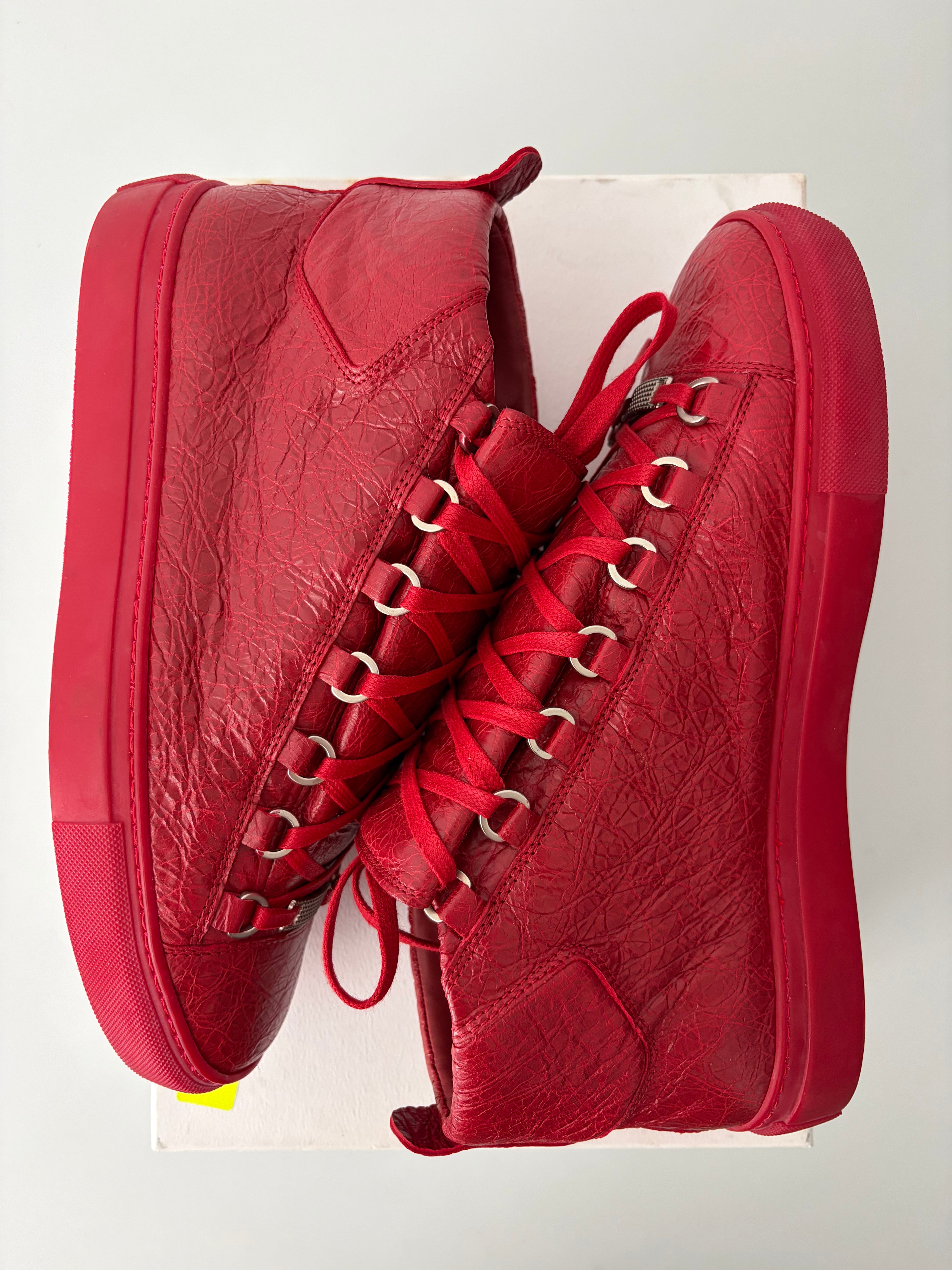 Balenciaga arena high tops - eu 41 - red