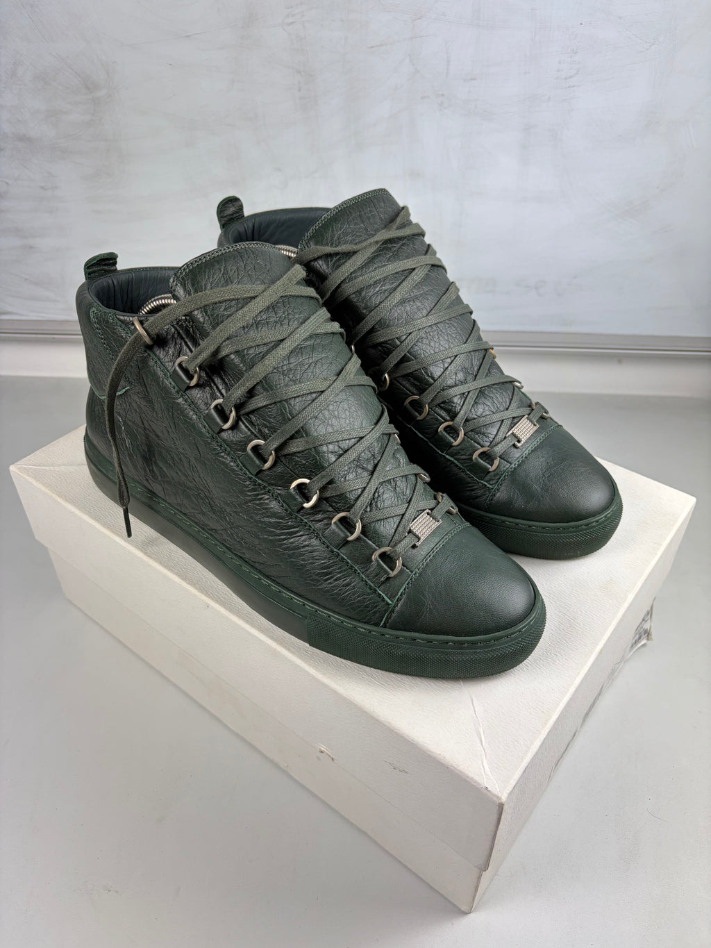Balenciaga arena high tops - eu 43 / us 10 - dark green