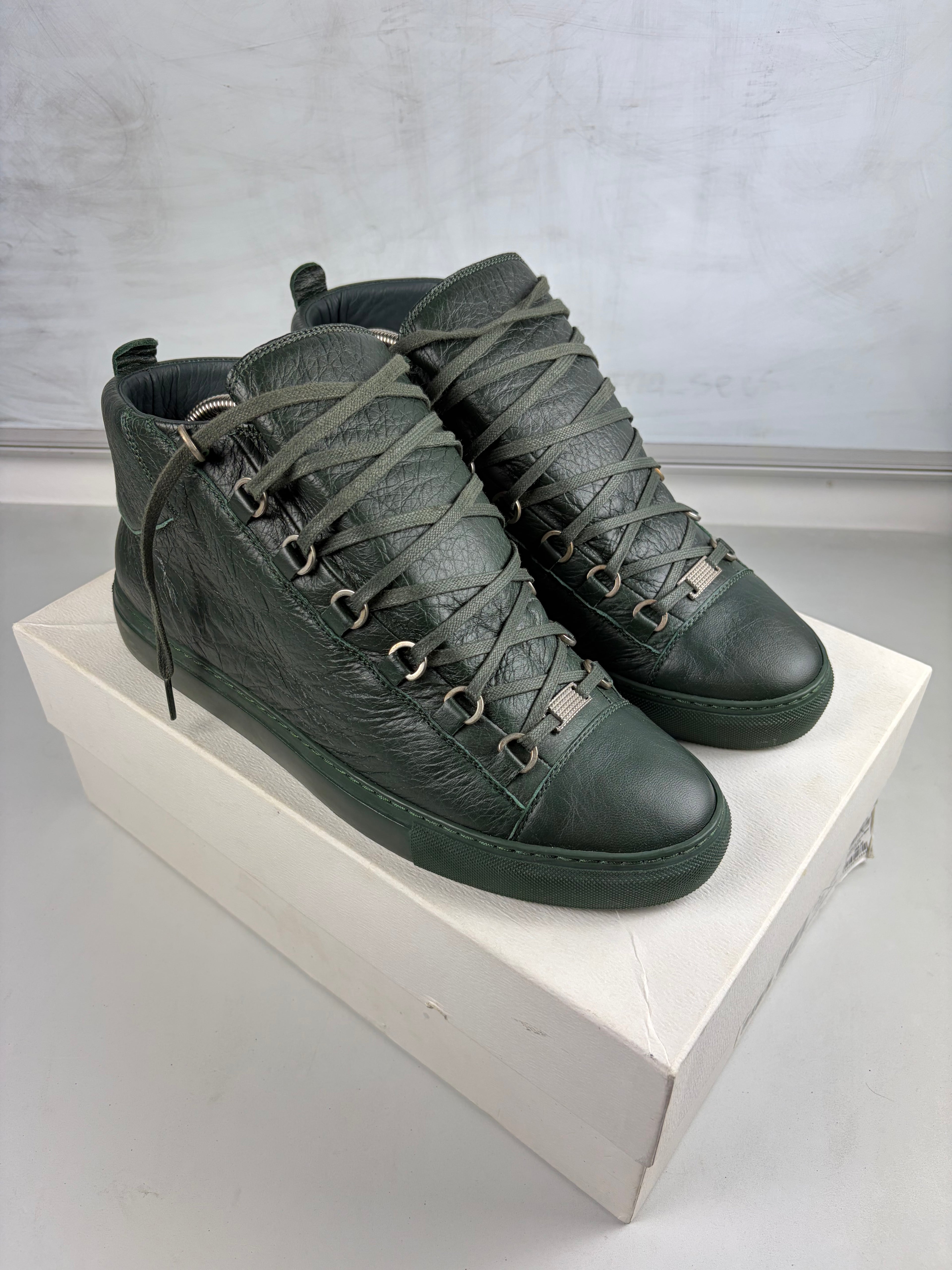 Balenciaga arena high tops - eu 43 / us 10 - dark green