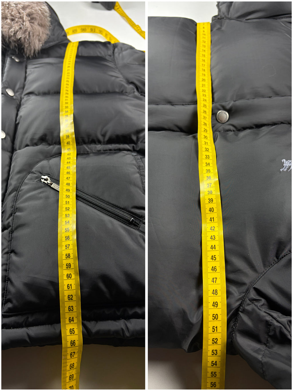 00’s BURBERRY Black Label real fur down jacket (S/M) - black
