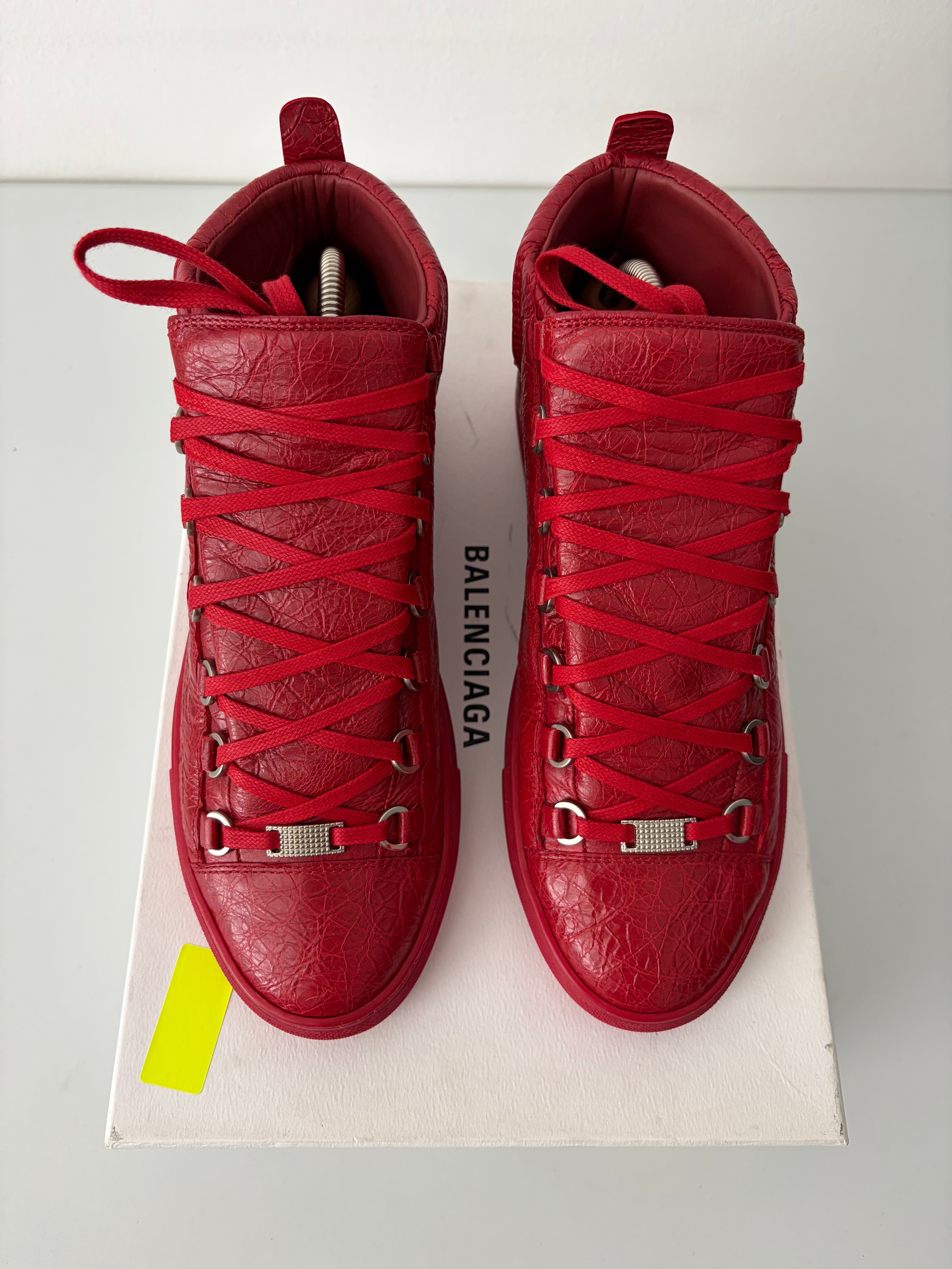 Balenciaga arena high tops - eu 41 - red