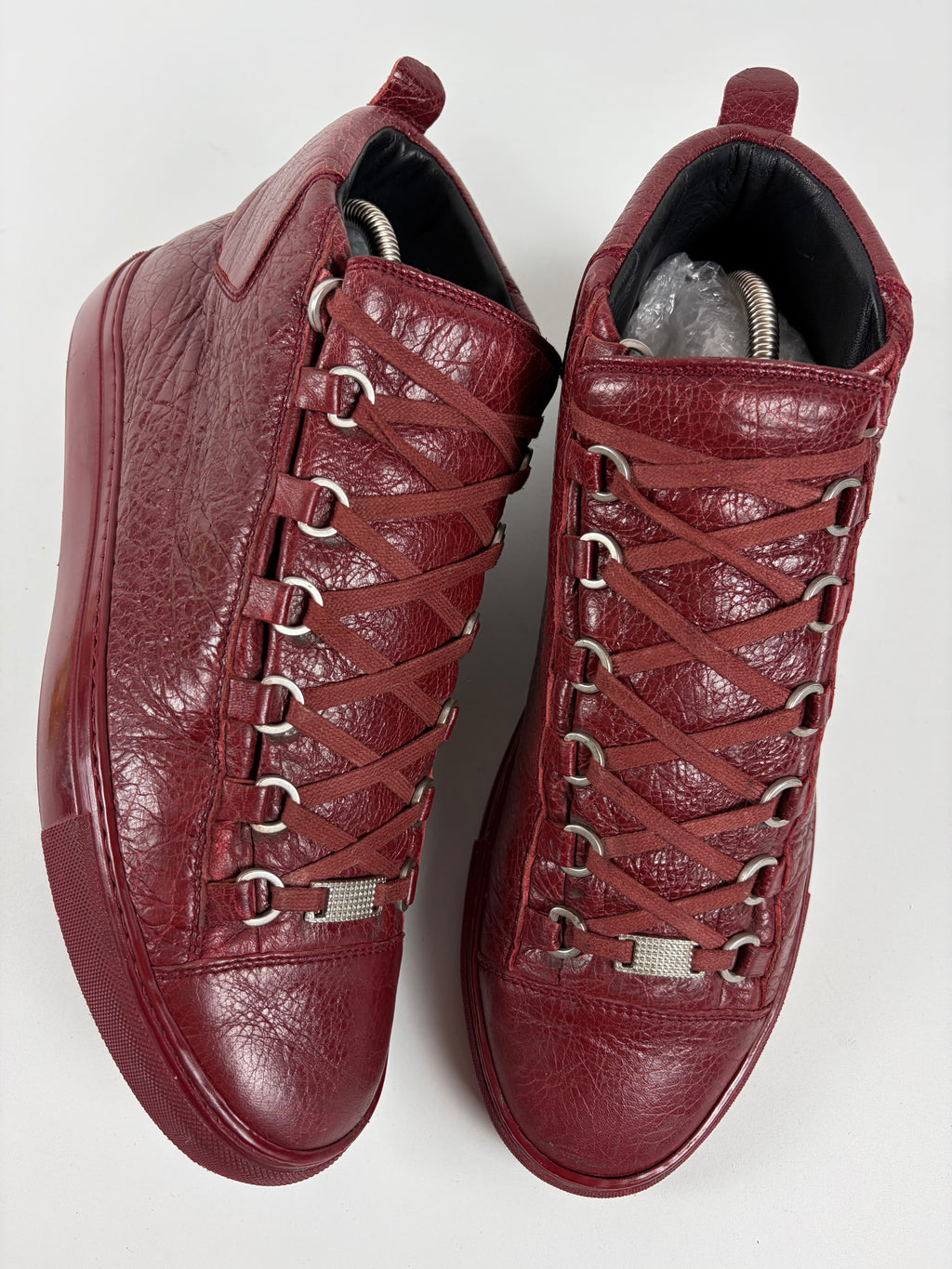Balenciaga arena high tops - eu 42 - burgundy