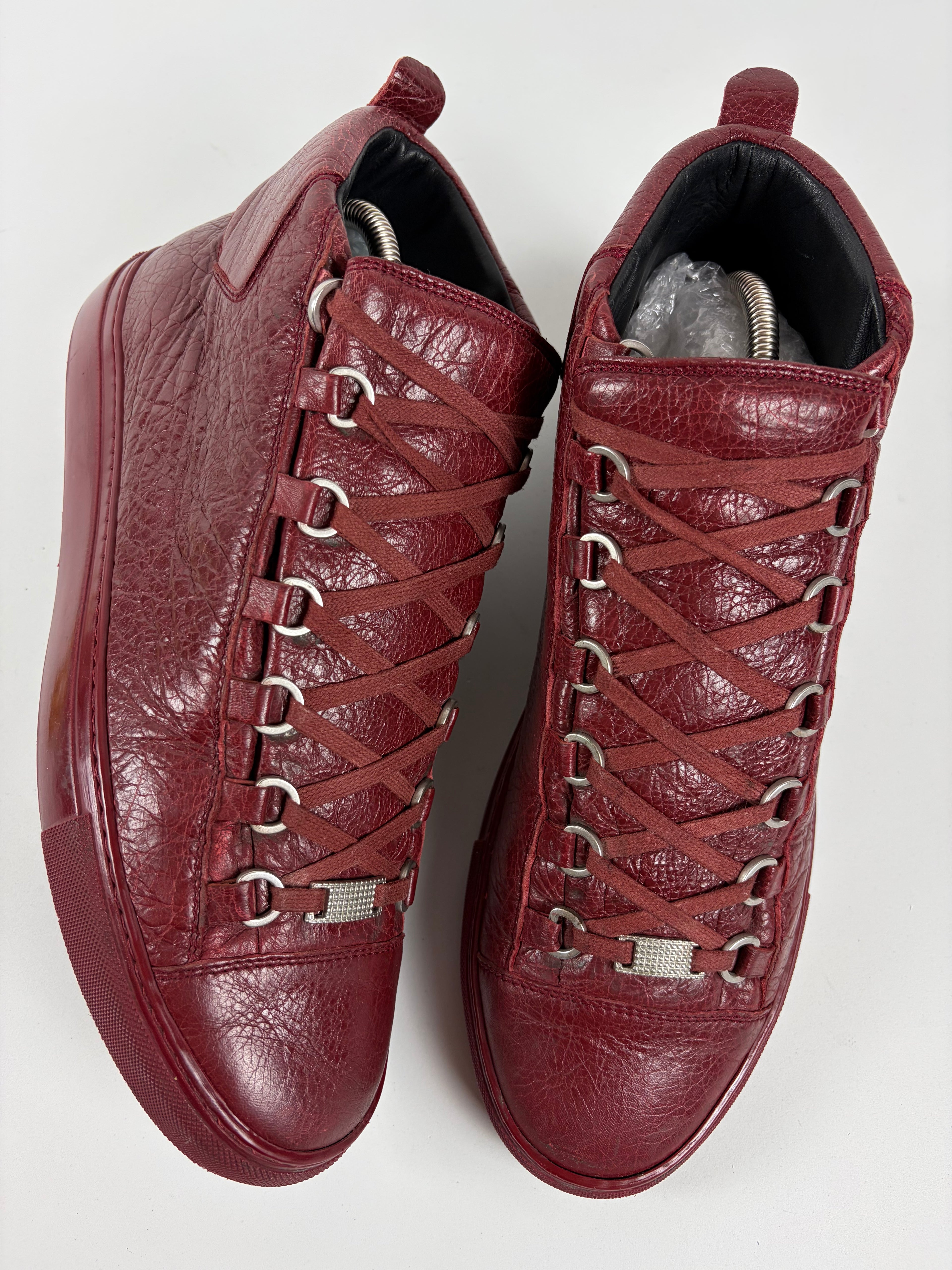 Balenciaga arena high tops - eu 42 - burgundy