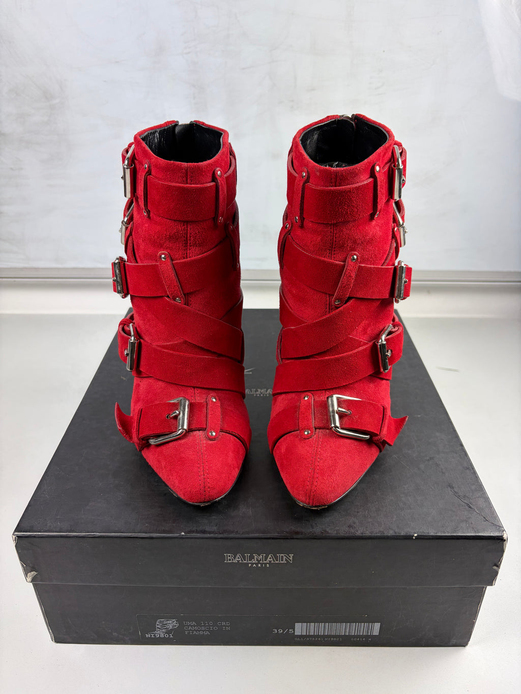 2009 BALMAIN x Giuseppe Zanotti suede ankle boots - eu 39.5 / us 9.5
