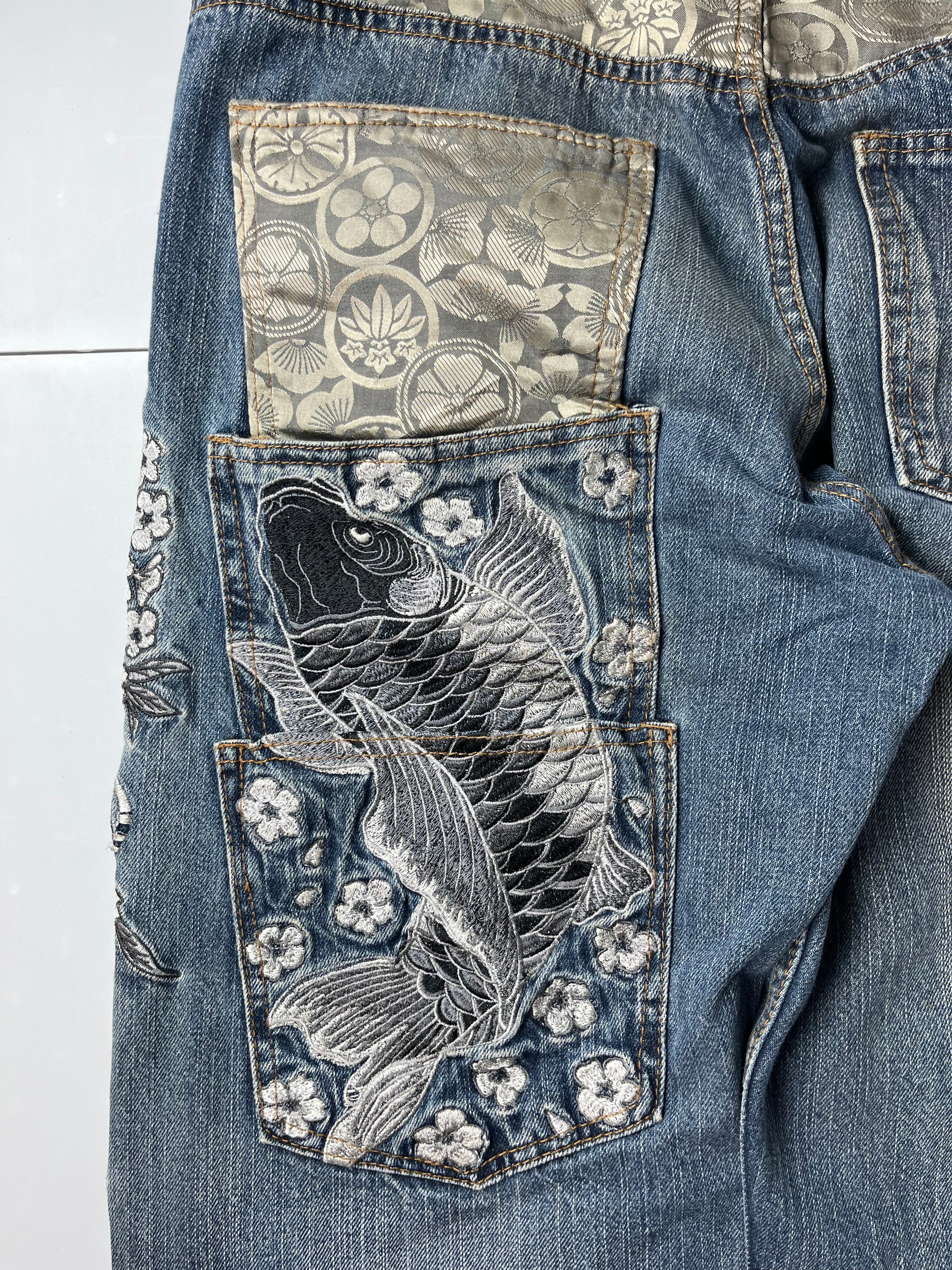 Japanese Embroidered jeans (w32)