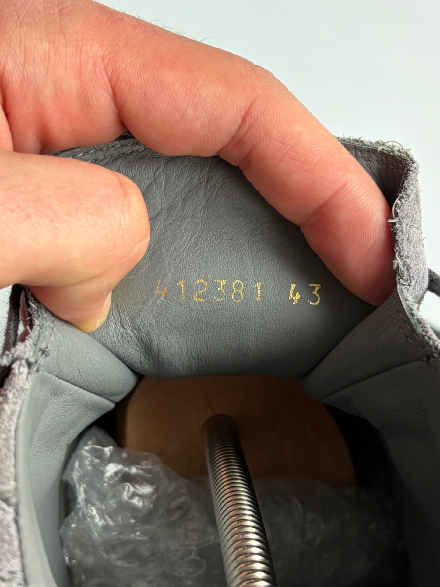 Balenciaga arena grey suede high tops - eu 43 - grey