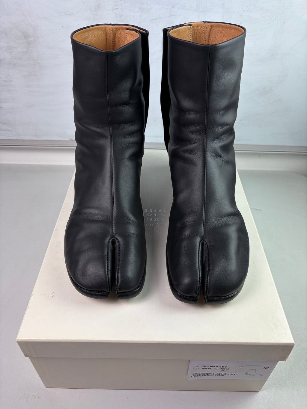 Maison Margiela Tabi leather boots - eu 43 / us 10 - black
