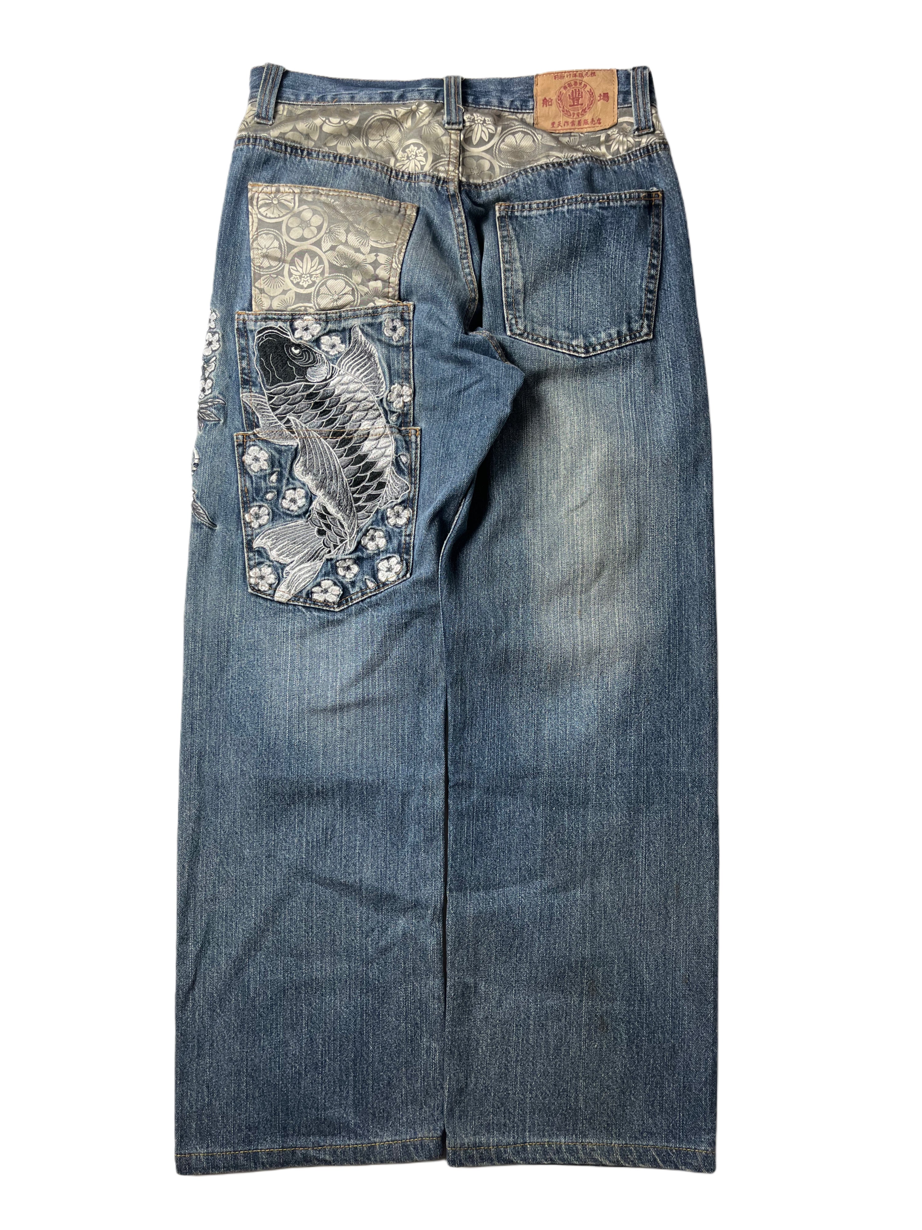 Japanese Embroidered jeans (w32)