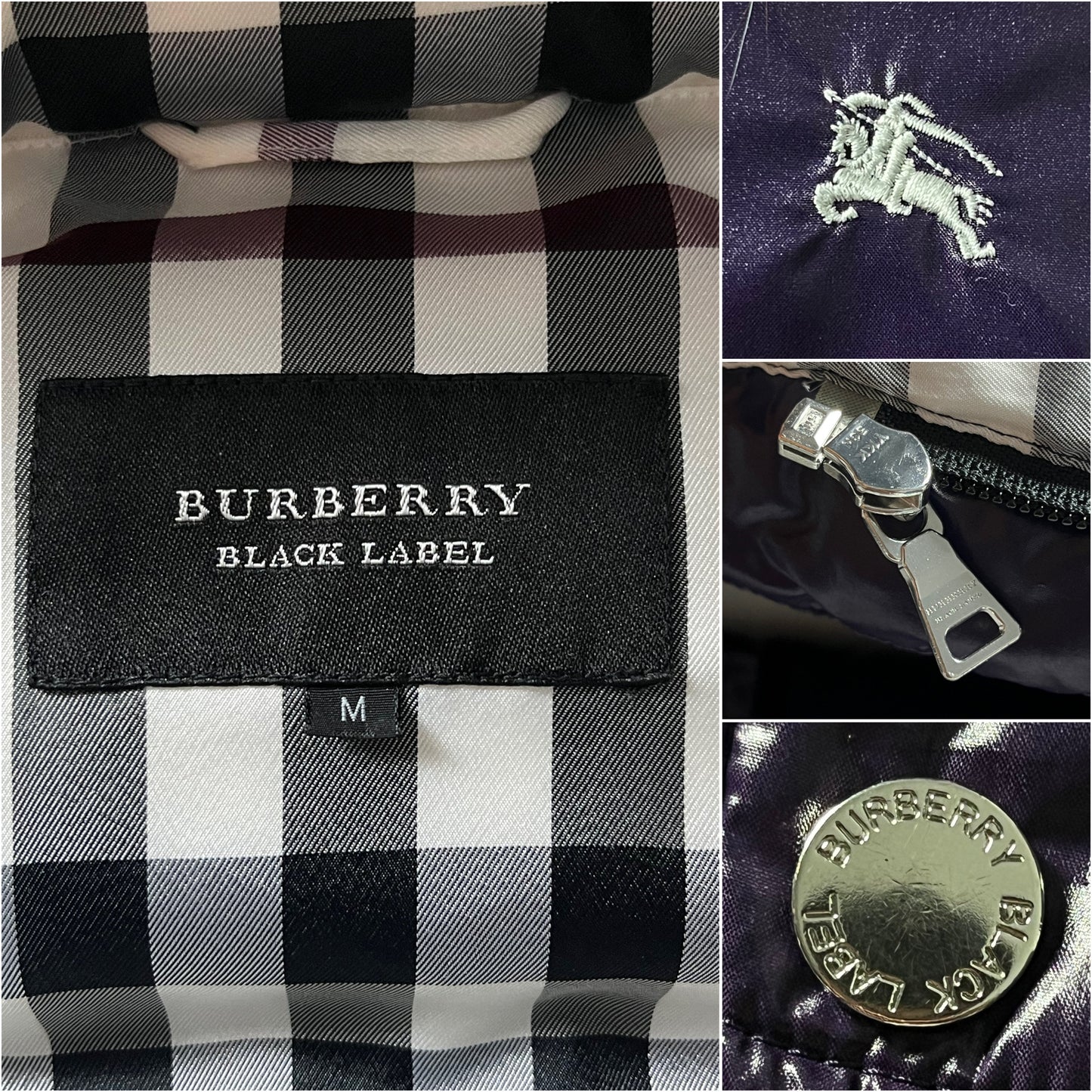 00’s BURBERRY made in Japan real fur down jacket (S/M) - purple