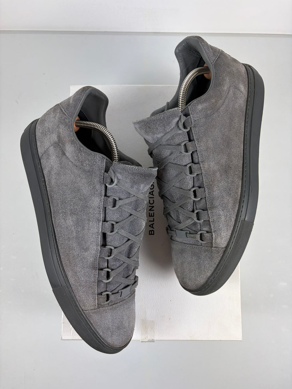 Balenciaga arena suede low - eu 43 / us 10 - grey