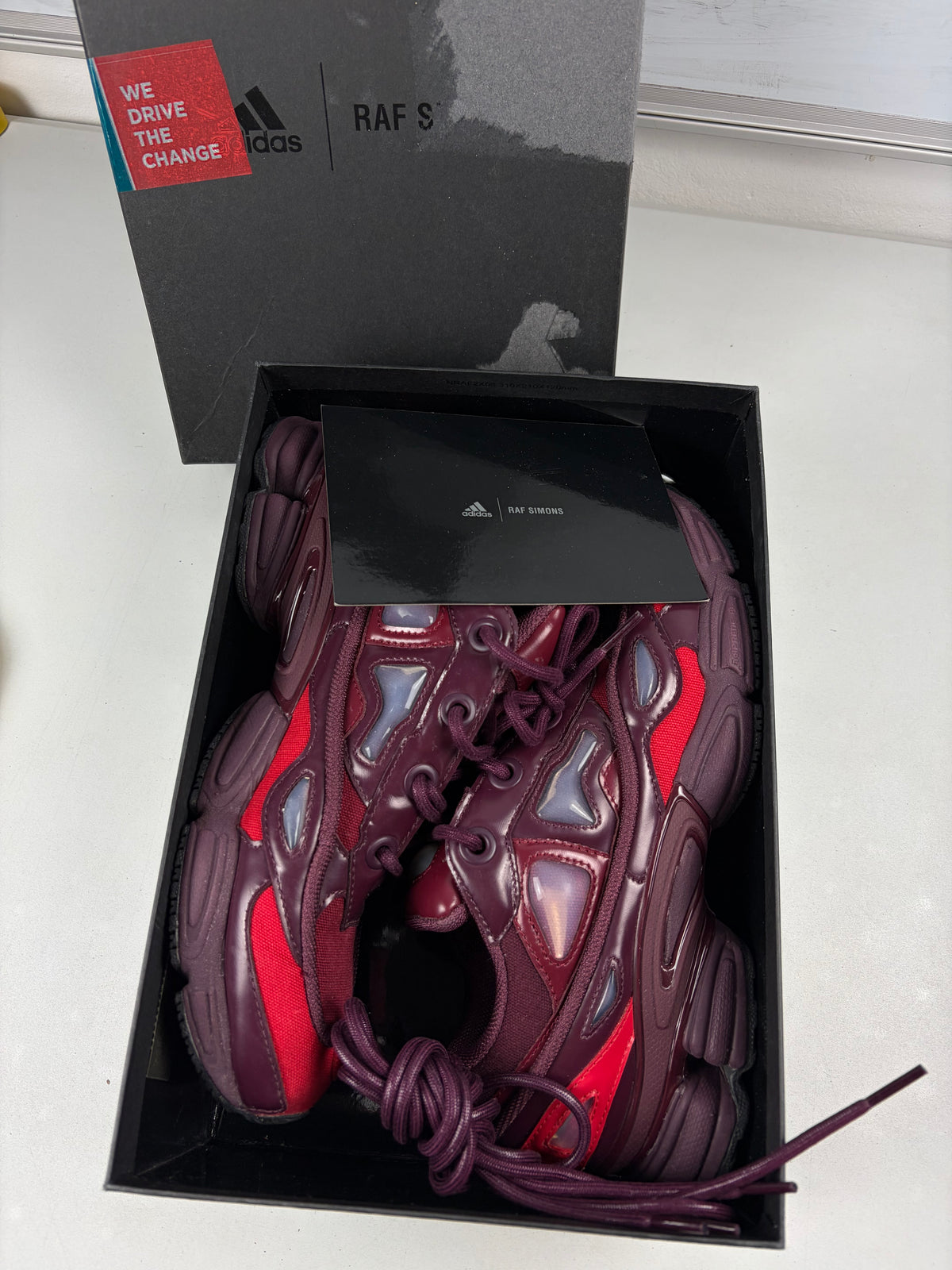 Adidas Ozweego 3 x Raf Simons - eu 42.5 / us 9 / uk 8.5 - burgundy