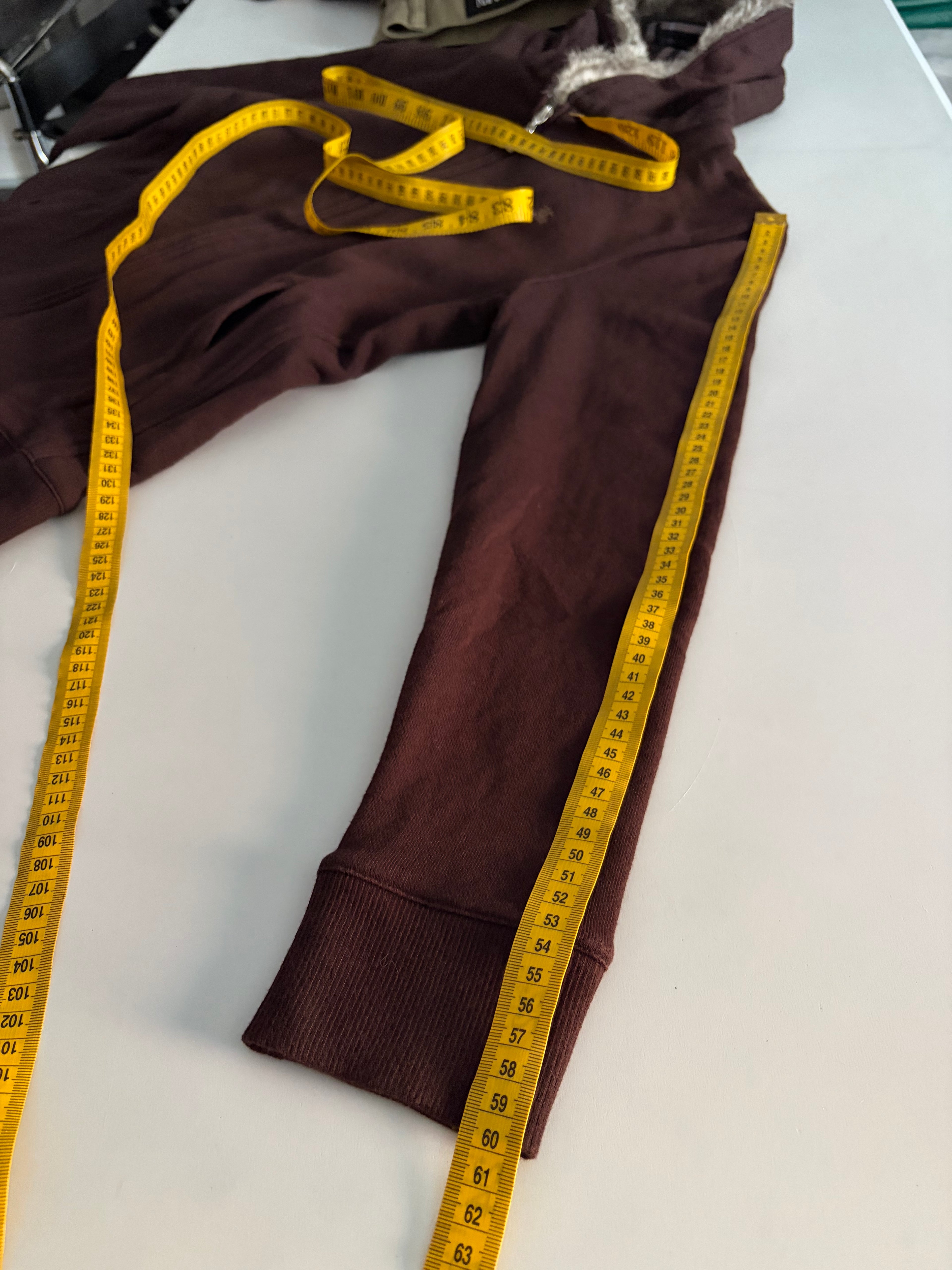 00’s BURBERRY rabbit fur zip hoodie - S - burgundy