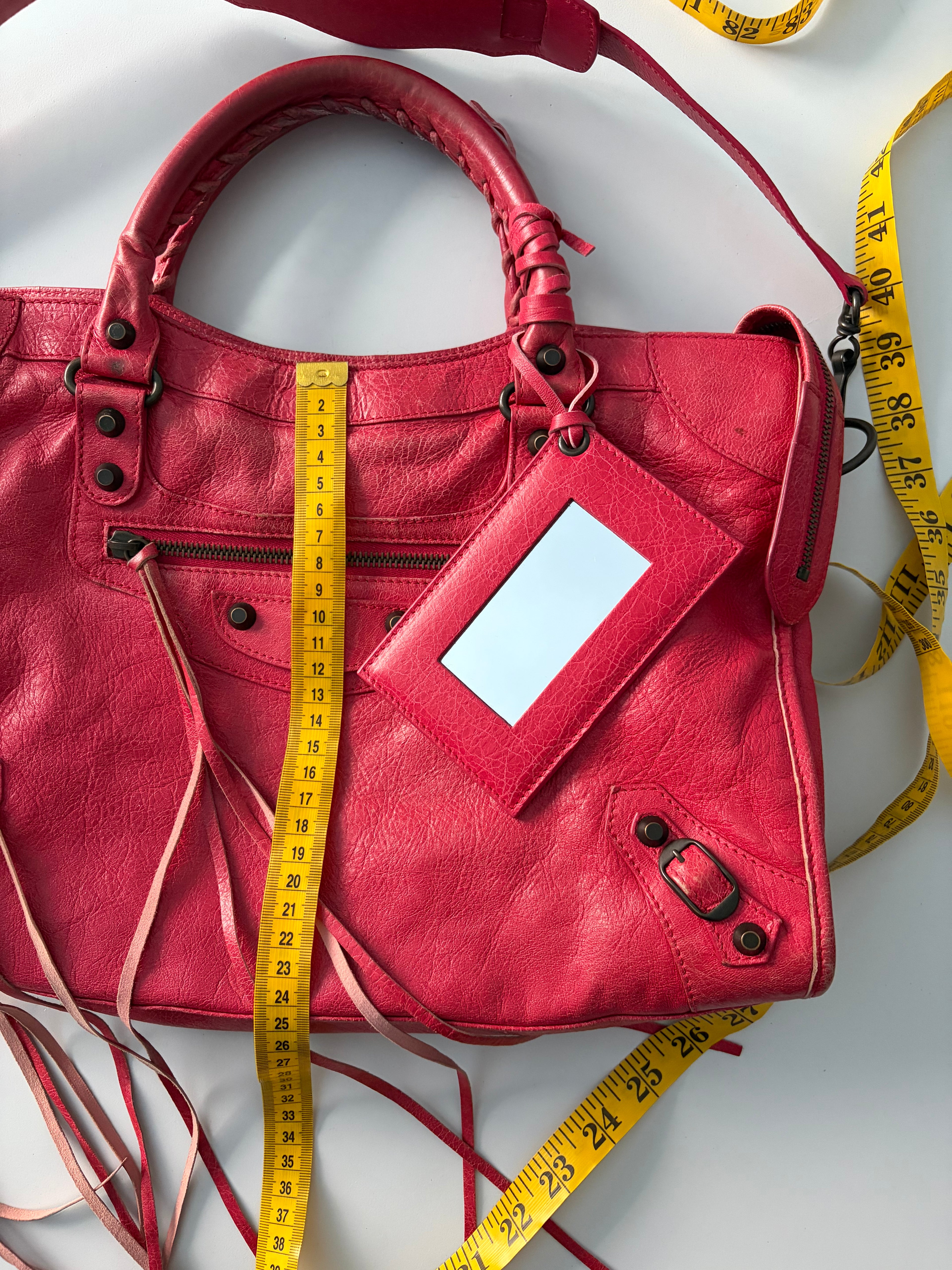 2012 BALENCIAGA
Rose Jaipur Lambskin Leather Motorcycle City Bag