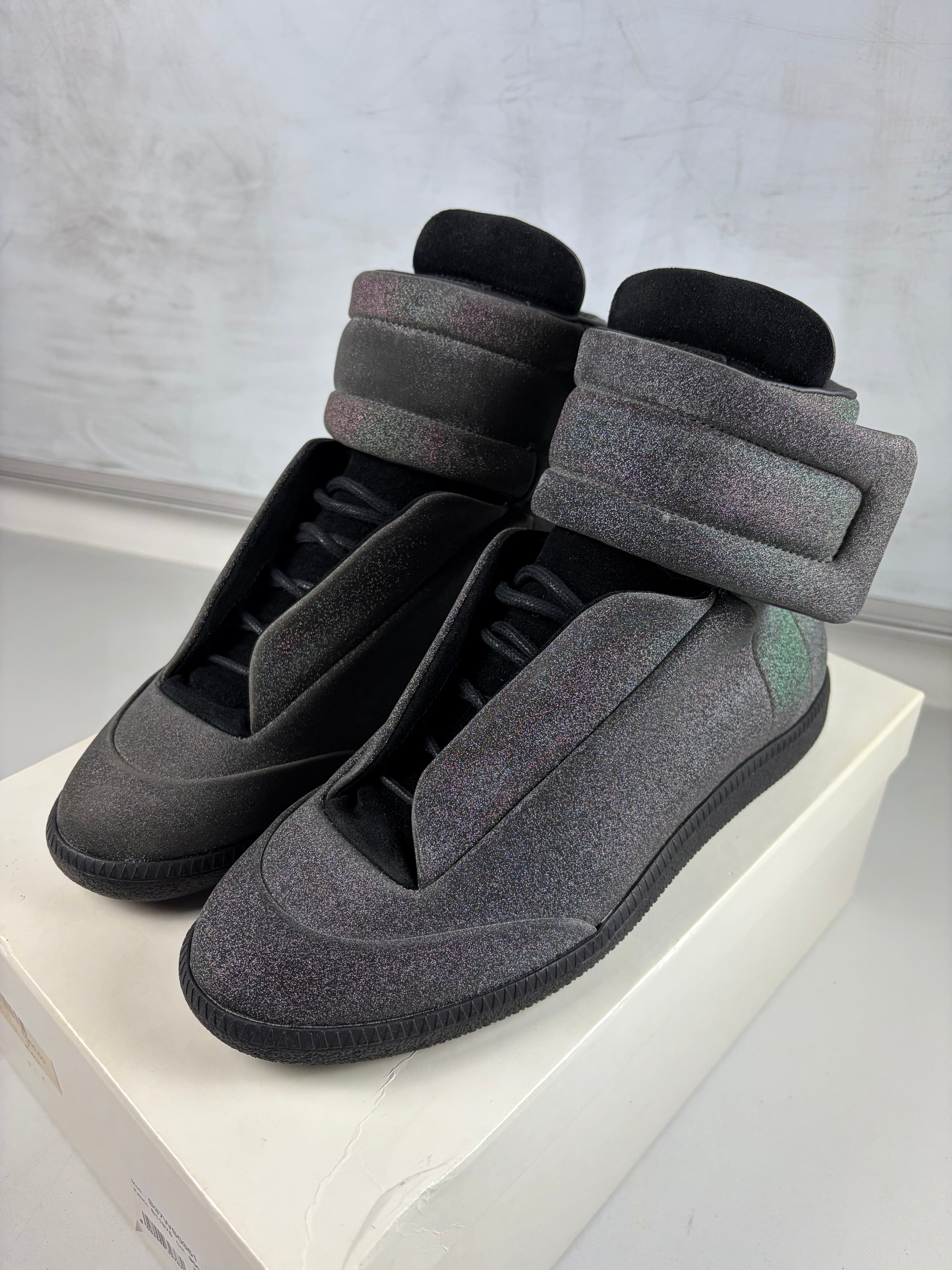 Maison Margiela Future ‘Grey Glitter’ high tops - eu 41 / us 8 - DEADSTOCK
