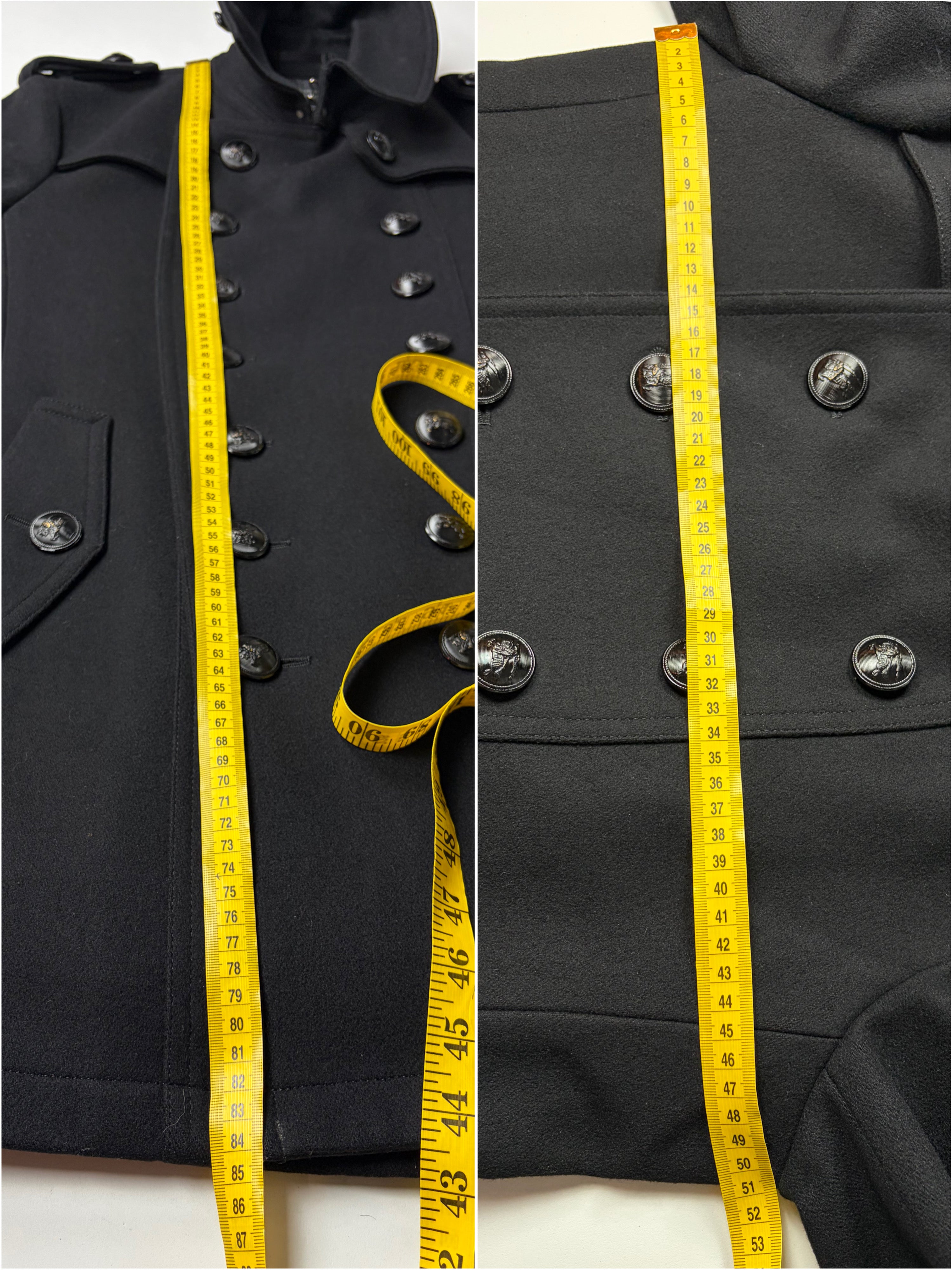 00’s Burberry Black Label Napoleon coat jacket - S/M - black