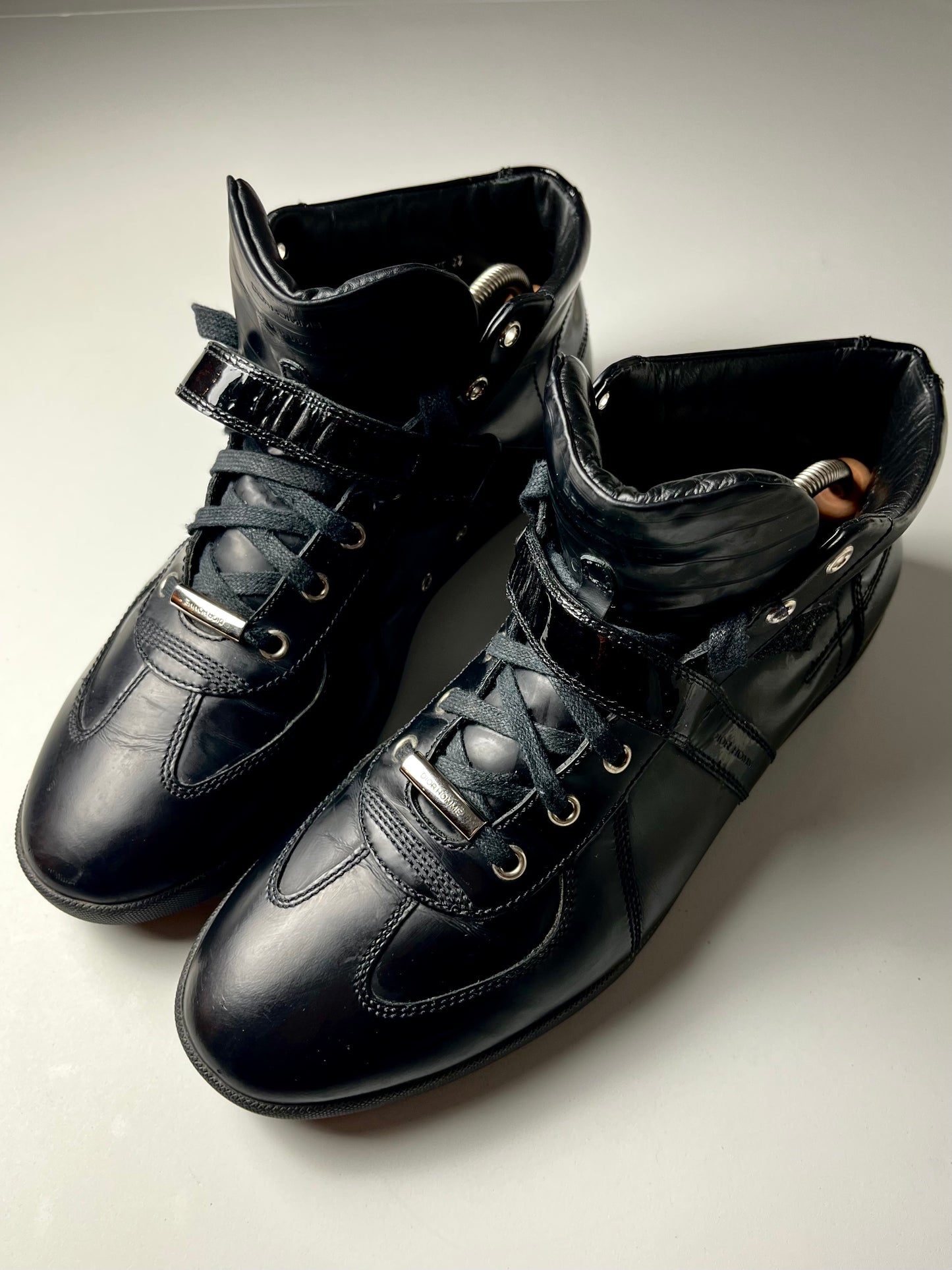 2010 Dior by Hedi Slimane high leather gat sneakers - EU 44 - black