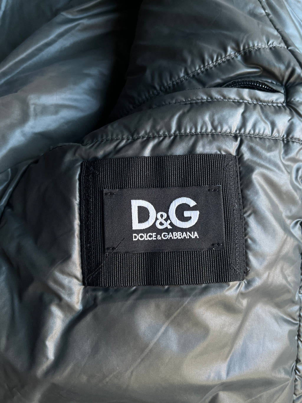 00’s Dolce & Gabbana Multi Zips Avant Garde Grey Astro Bomber Jacket (S/M) - dark grey
