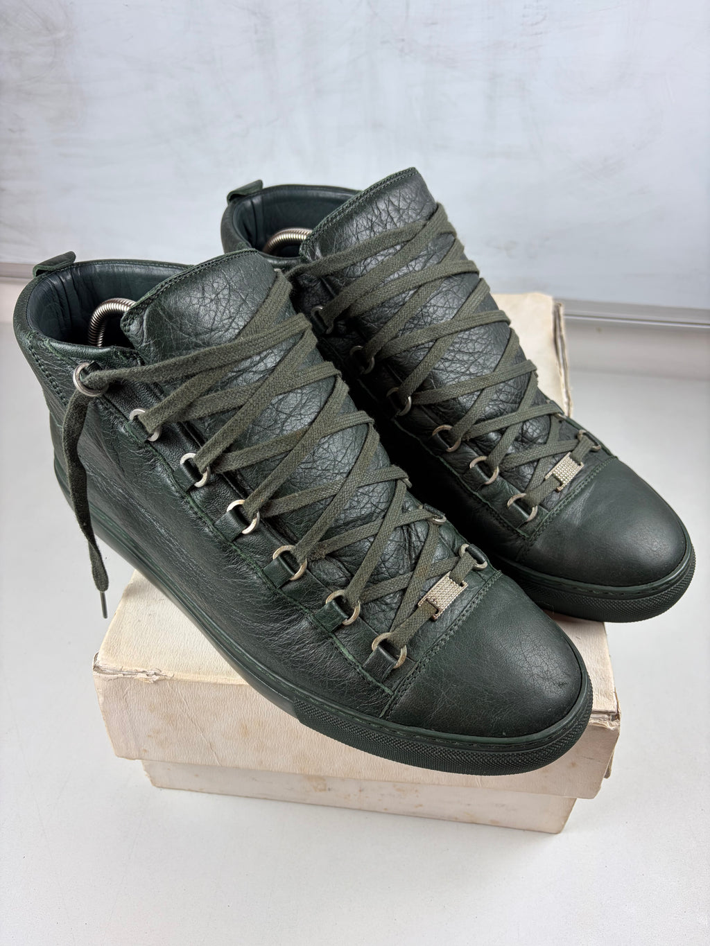 Balenciaga arena high tops - eu 46 / us 13 / uk 12 - dark green