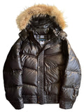 00’s BURBERRY made in Japan real fur down jacket (S/M) - black