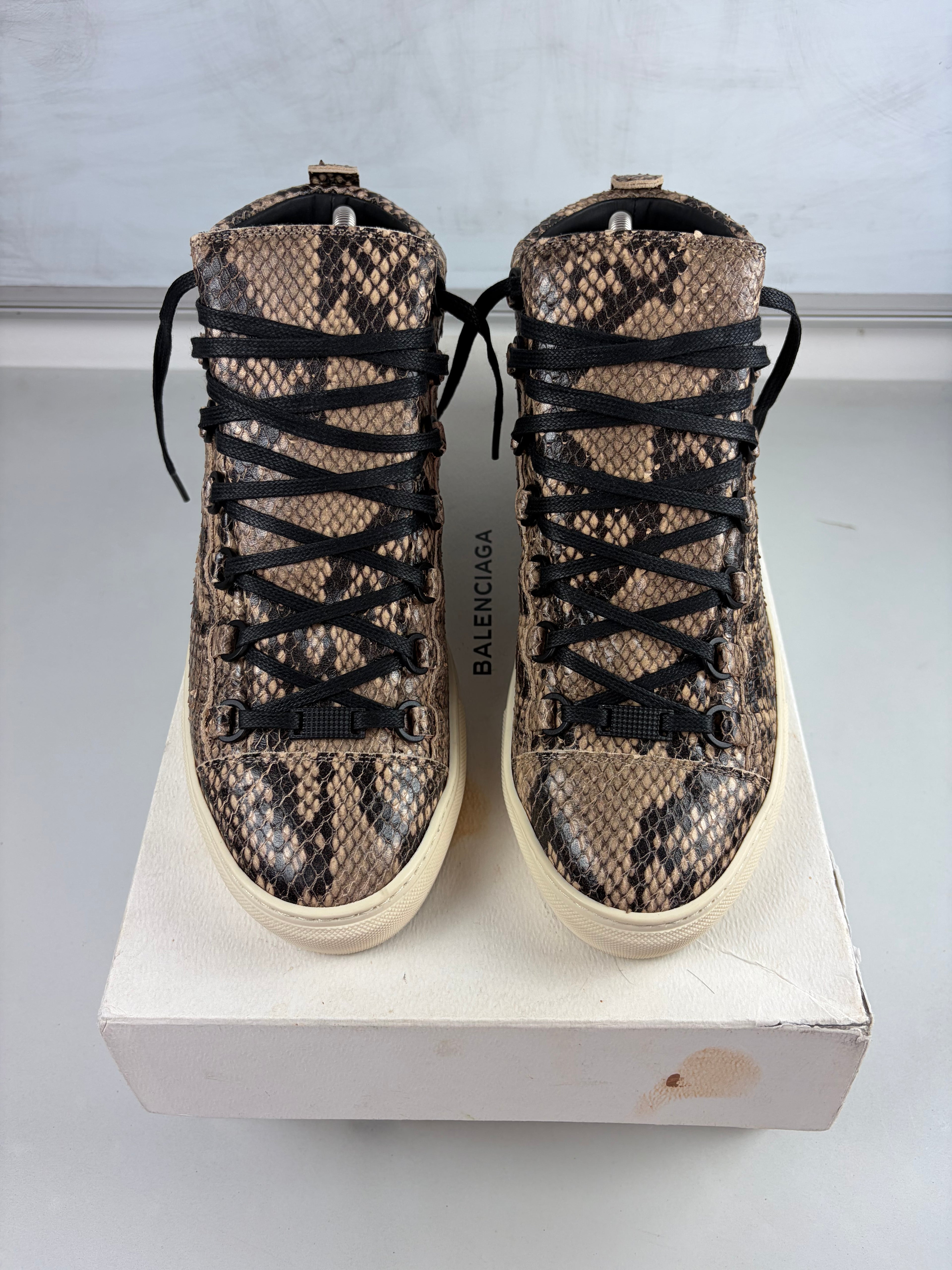 Balenciaga arena ‘Python Skin’ high tops - eu 41 / us 8