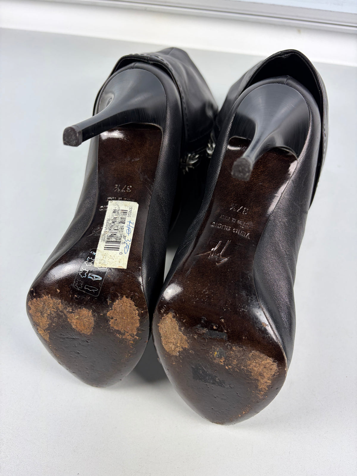 Giuseppe Zanotti fold-over zip boots - eu 37.5 / us 7.5 / uk 4.5 - black