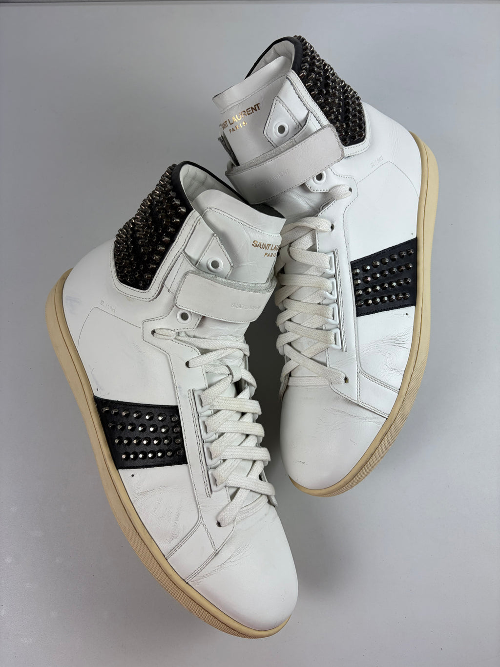 Saint Laurent Paris AW/14 studded high tops - eu 45 / us 12