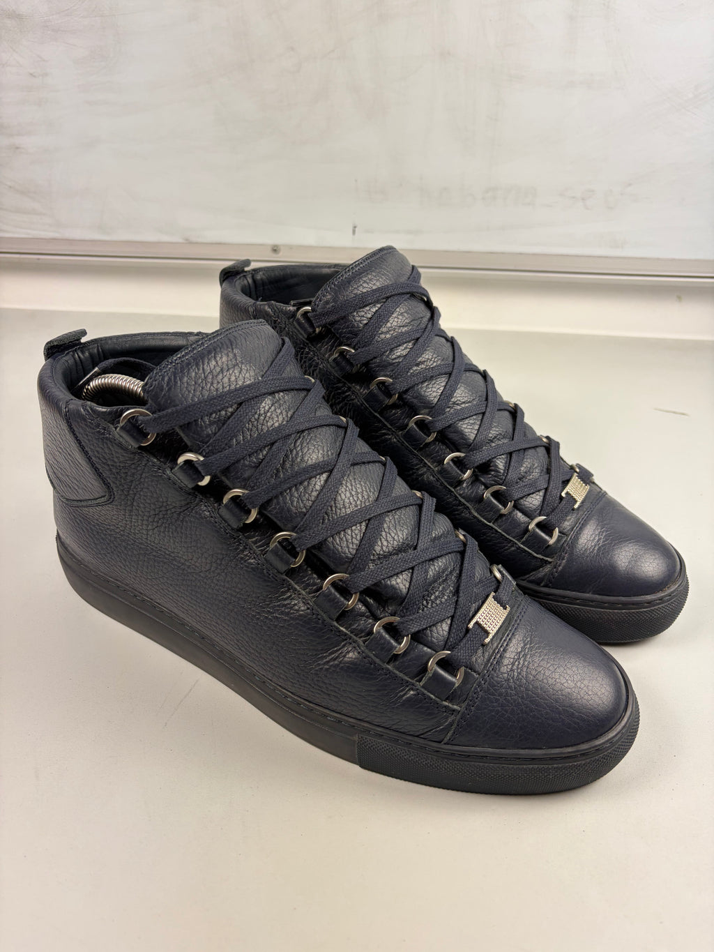 Balenciaga arena high tops - eu 43 / us 10 - navy blue