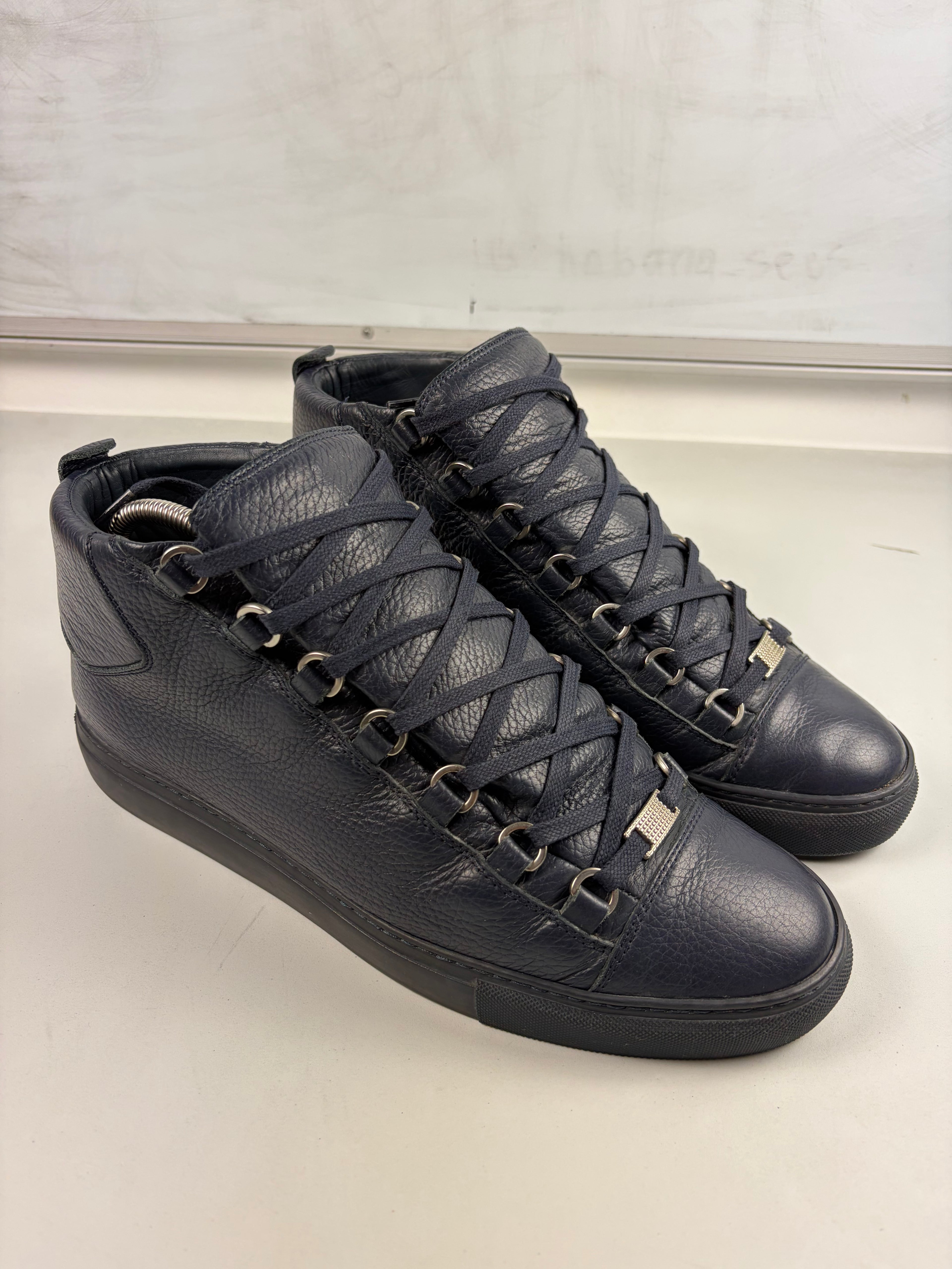 Balenciaga arena high tops - eu 43 / us 10 - navy blue