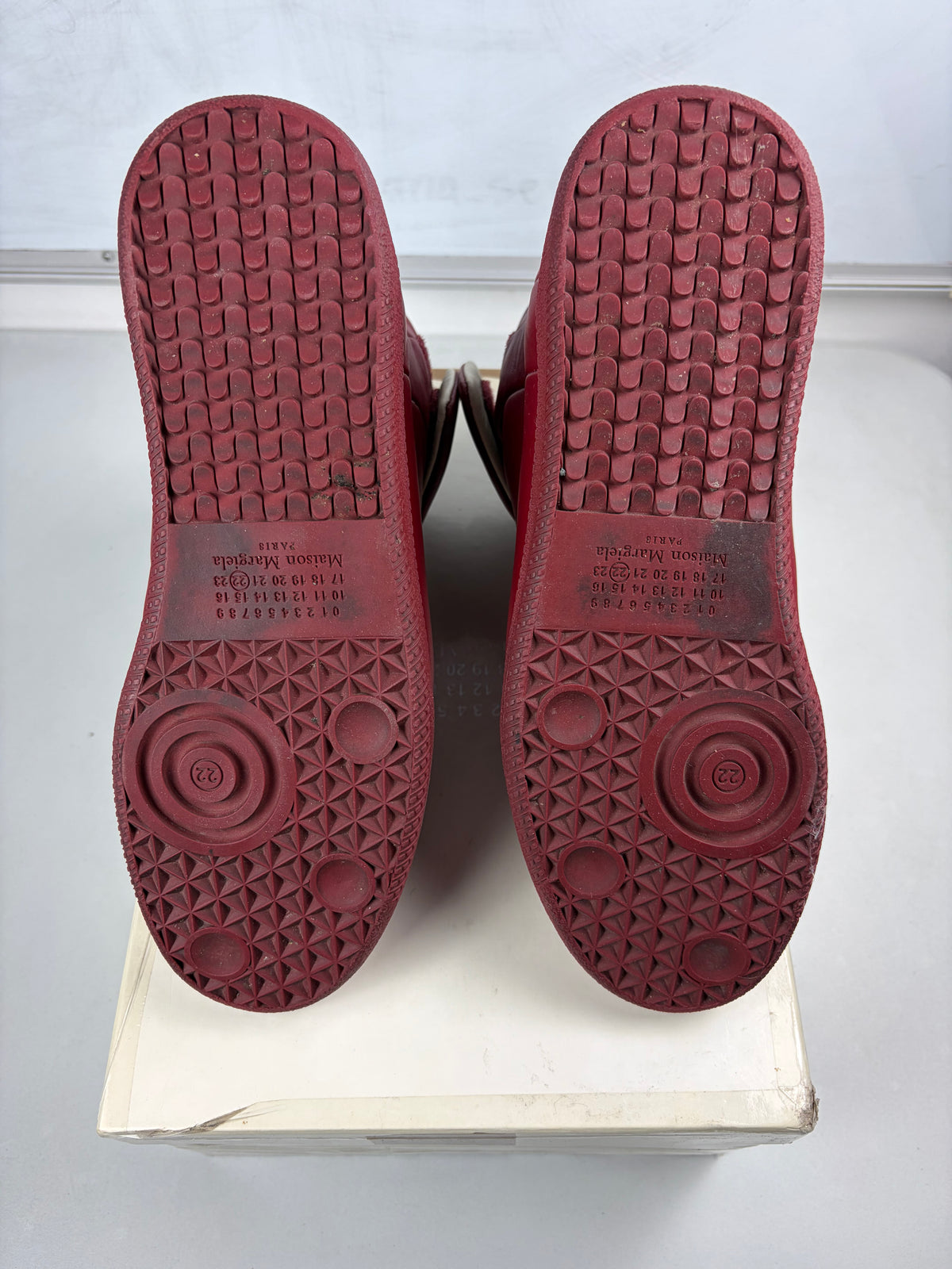 Maison Margiela Future high tops - eu 41 / us 8 / uk 7 - burgundy